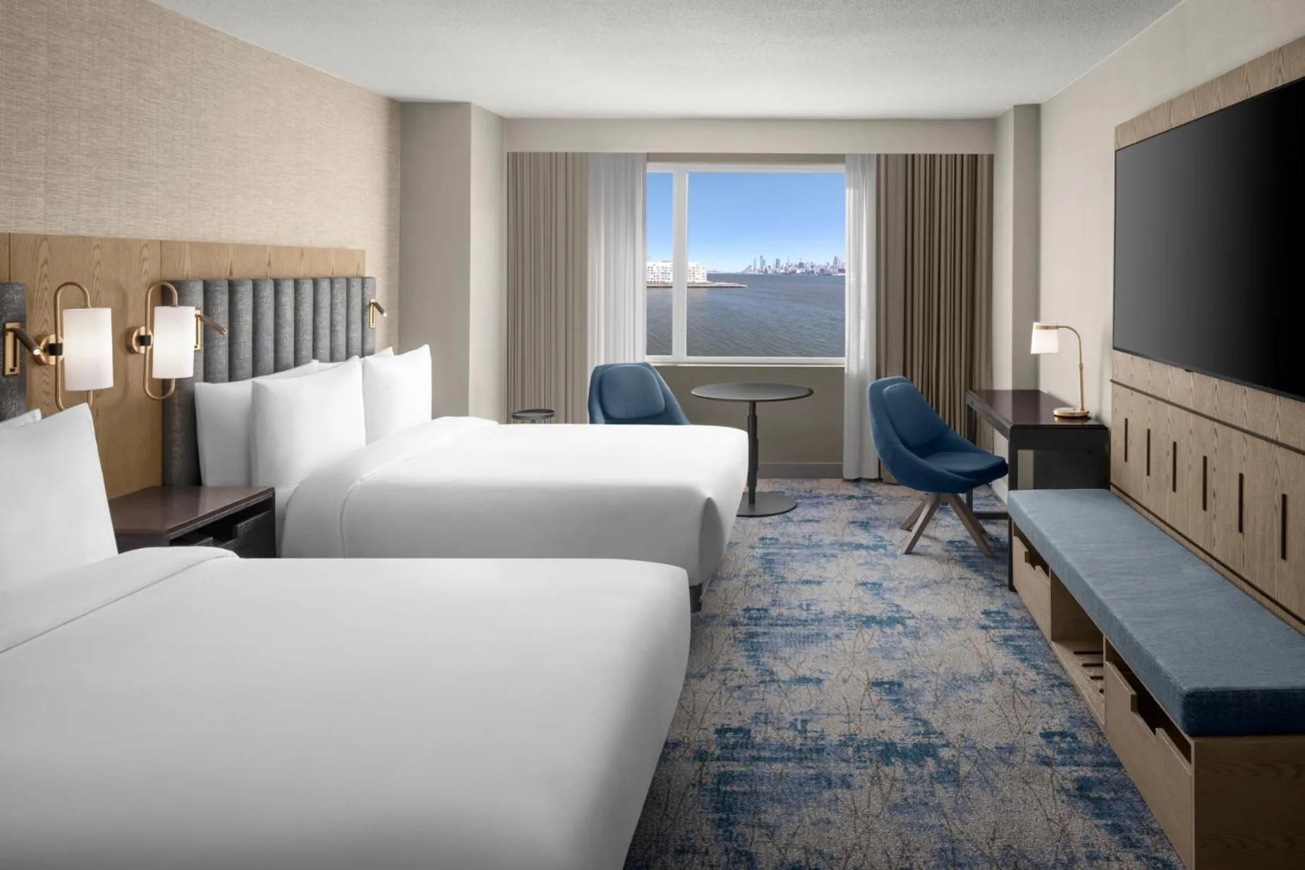 Double Room with Two Double Beds and River View in Hyatt Regency Jersey City on the Hudson