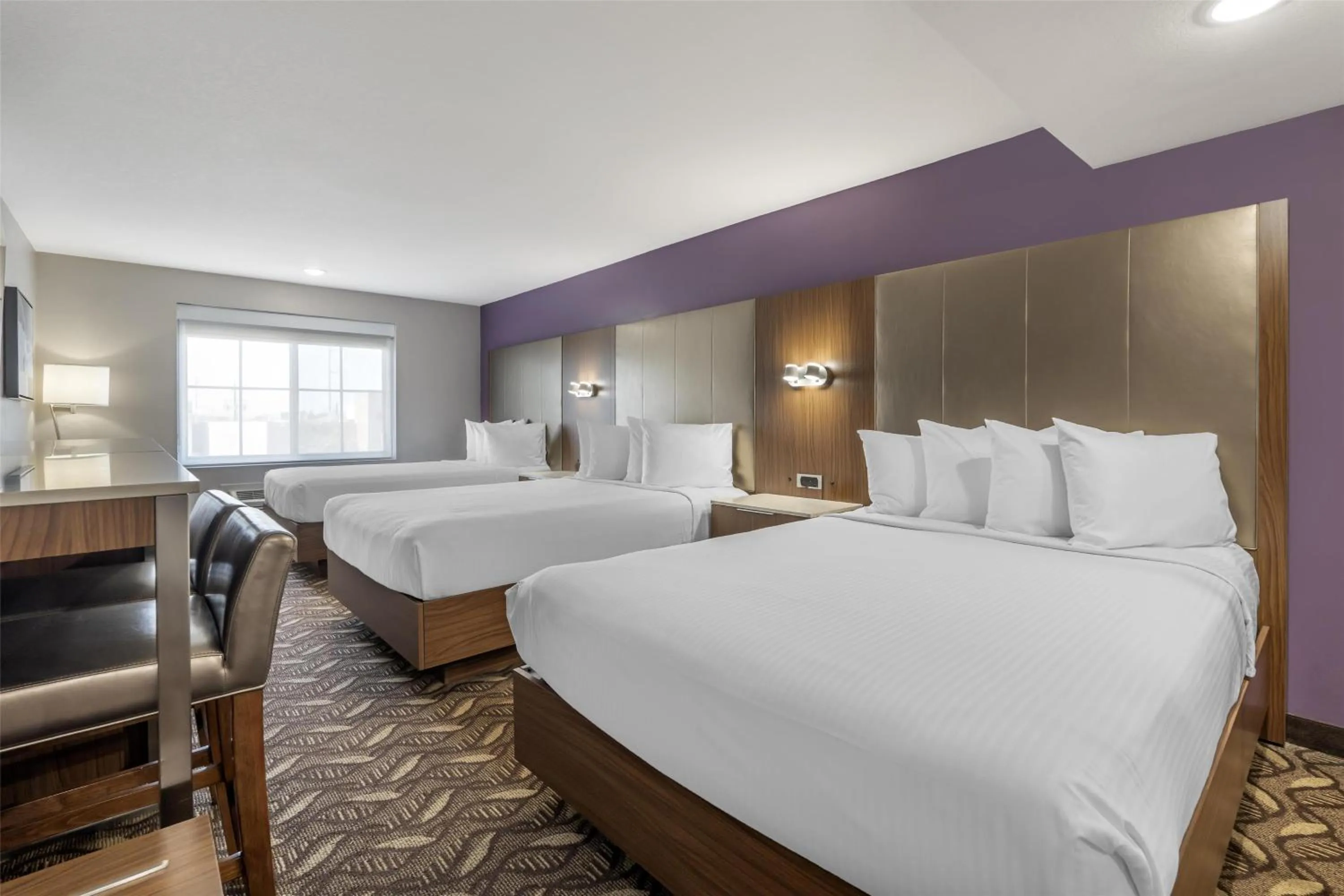 Queen Room with Three Queen Beds - Non-Smoking in Best Western Airport Plaza Inn Hotel - Los Angeles LAX