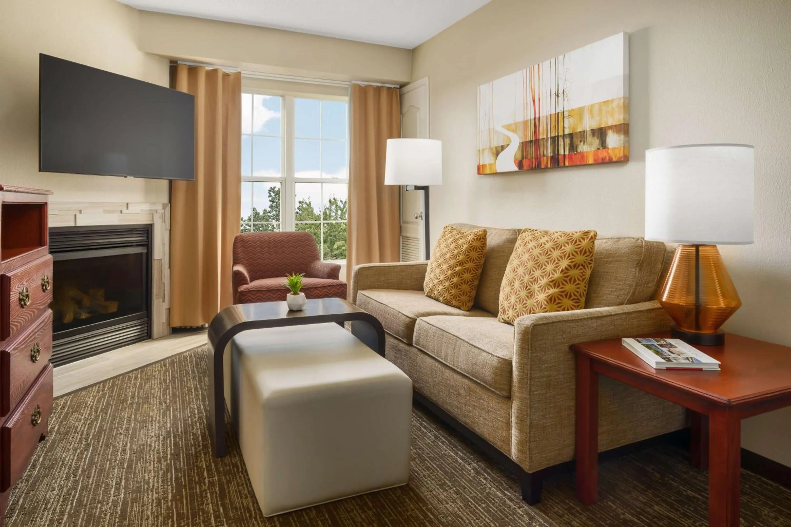 Non-Smoking Two Bedroom Suite with Fireplace in Homewood Suites by Hilton Providence-Warwick