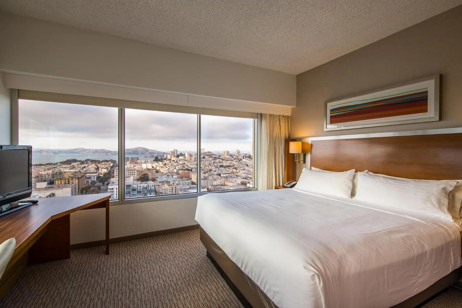 Corner King Room with City View in Holiday Inn San Francisco - Golden Gateway newly renovated with No Resort Fee