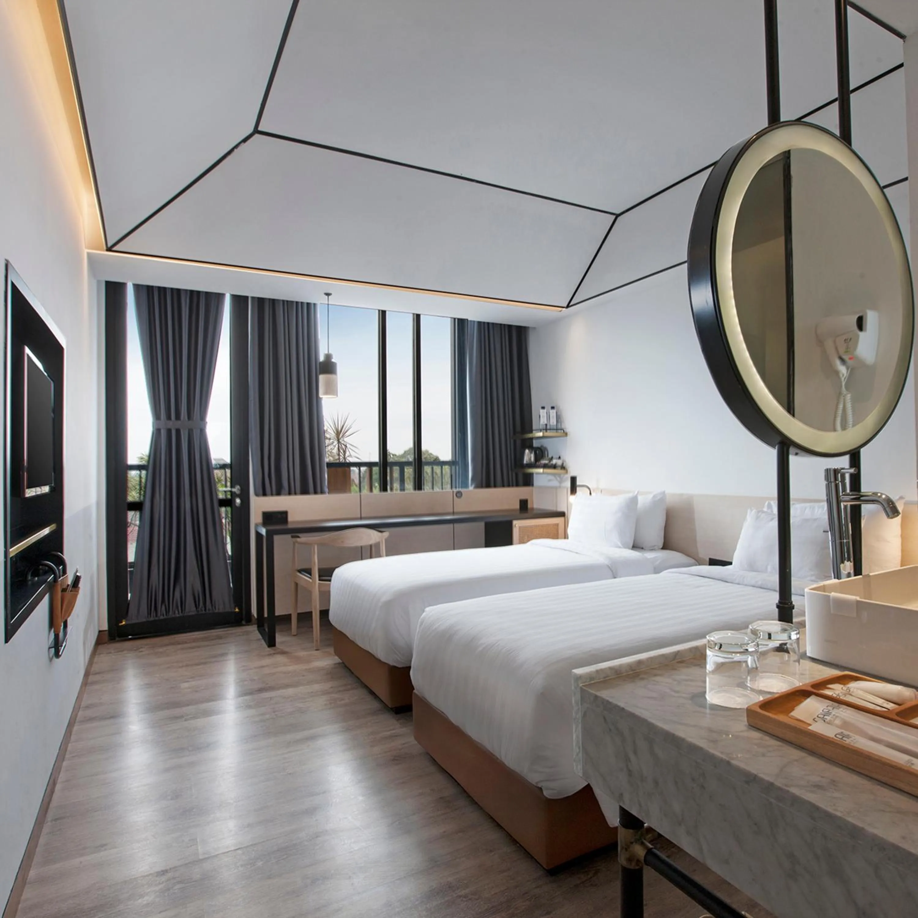 Deluxe Twin Room with Balcony in GAIA Cosmo Hotel