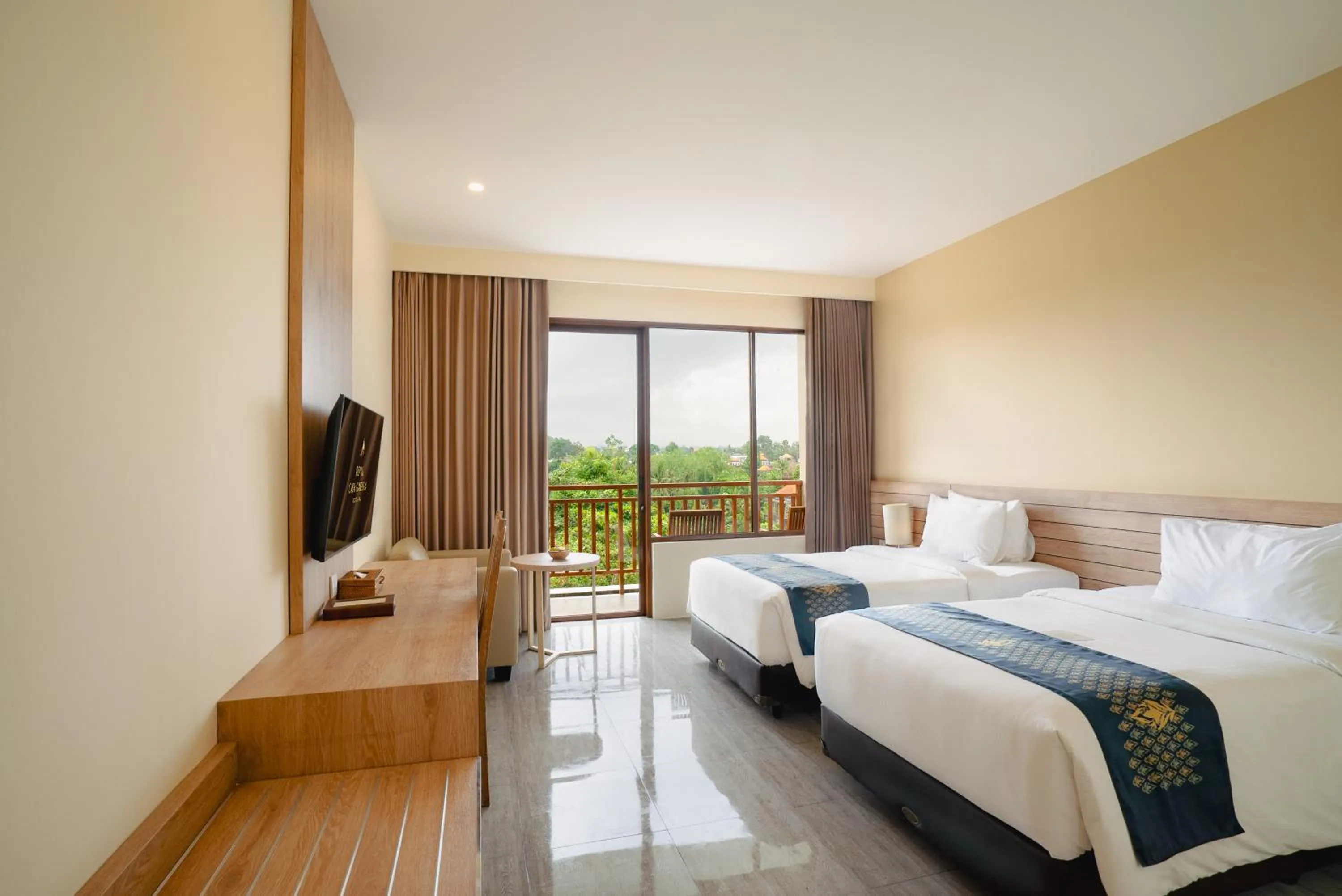 Twin Room with Mountain View in Royal Casa Ganesha