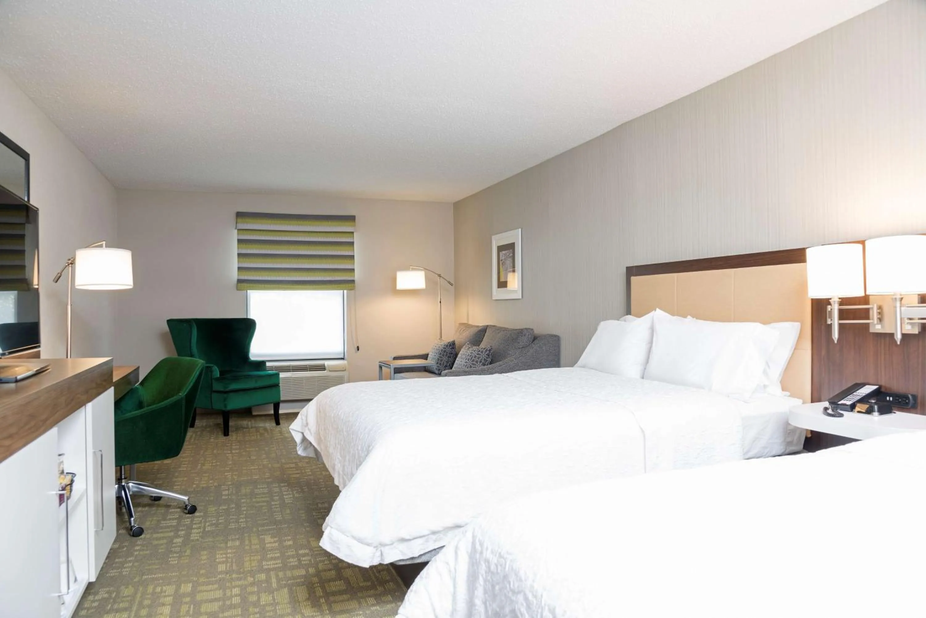 Queen Room with Two Queen Beds and Sofa Bed - Non-Smoking in Hampton Inn & Suites East Lansing
