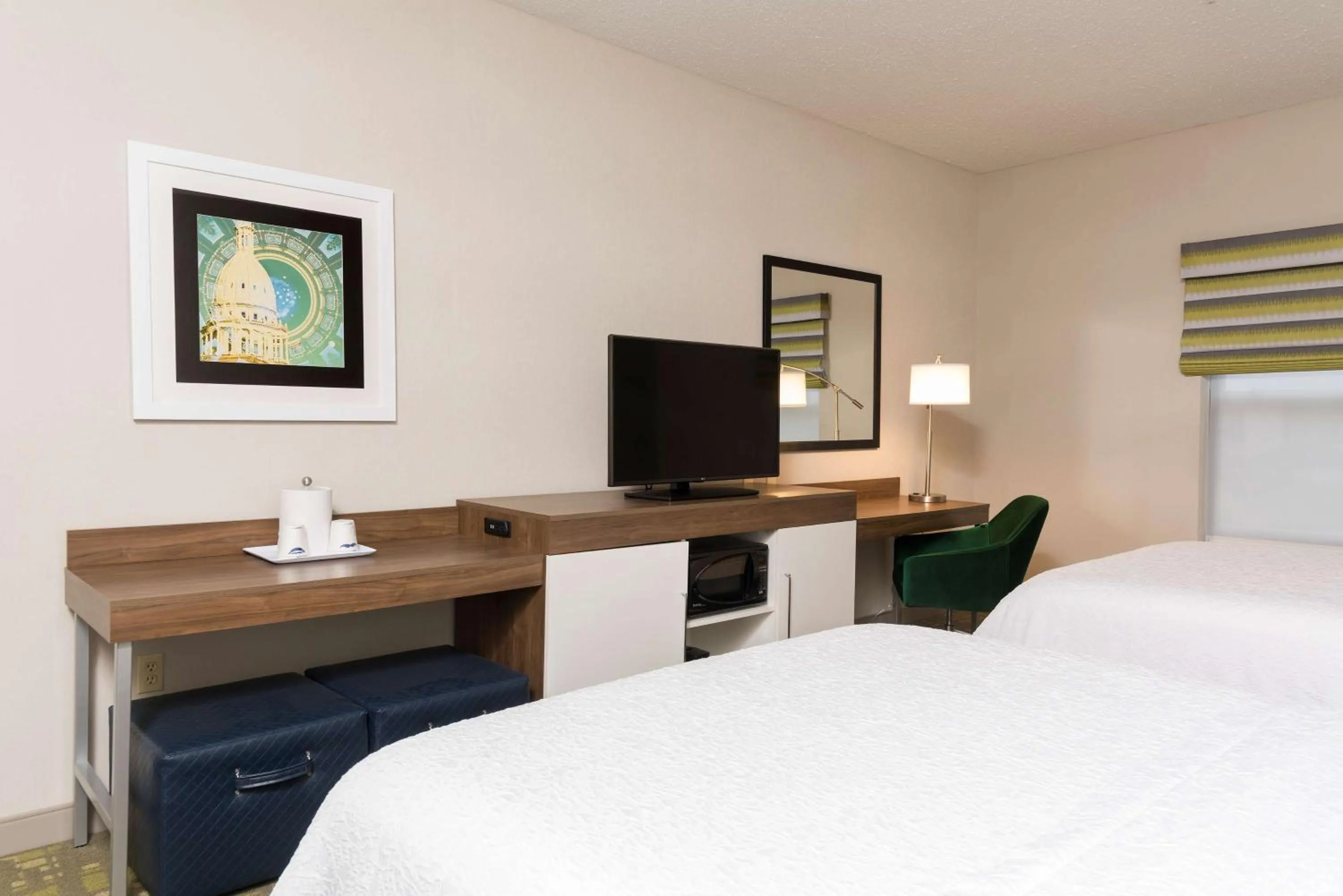 Queen Room with Two Queen Beds - Hearing Access/Non-Smoking in Hampton Inn & Suites East Lansing