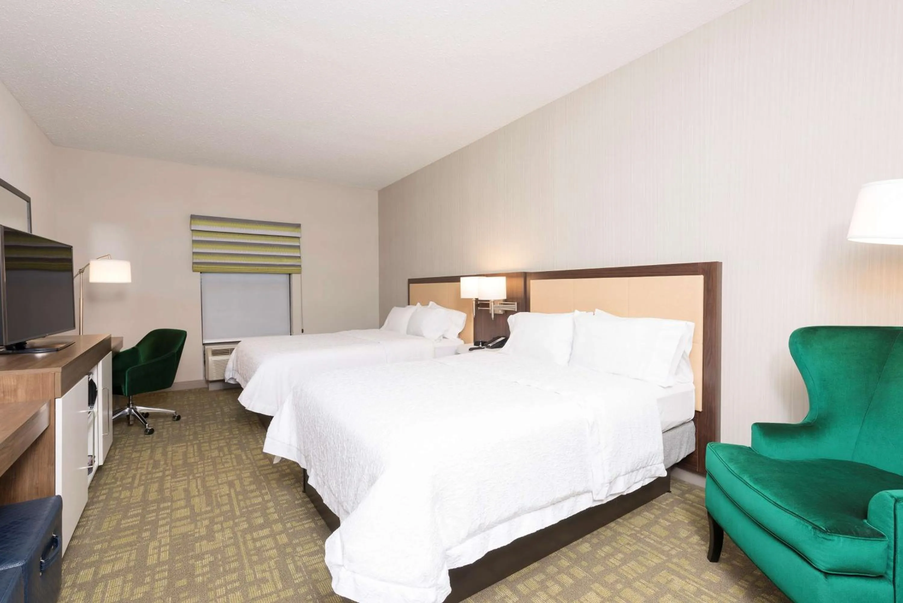 Queen Room with Two Queen Beds - Hearing Access/Non-Smoking in Hampton Inn & Suites East Lansing