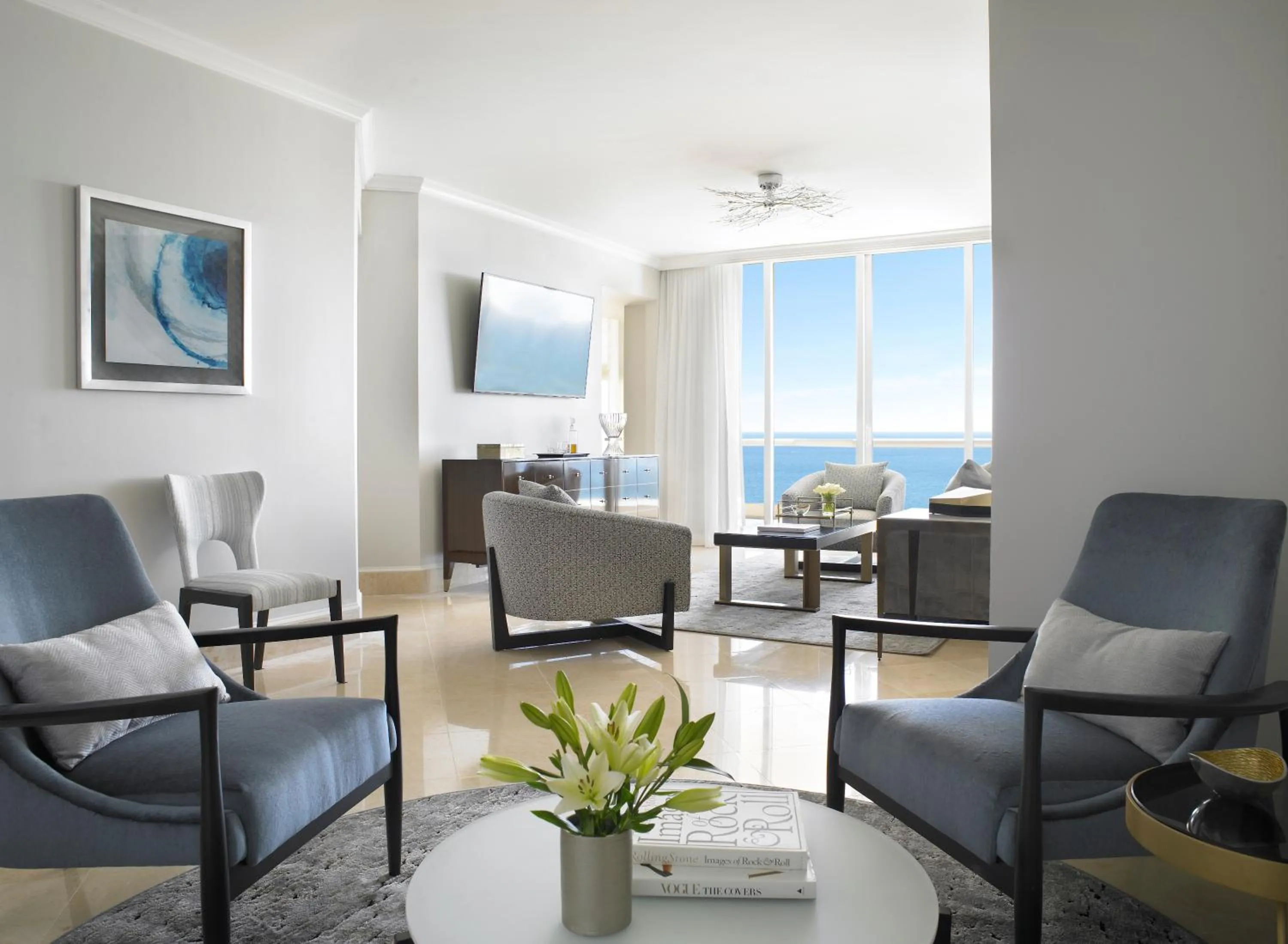 Grand Deluxe Three Bedroom Oceanfront Suite in Acqualina Resort and Residences