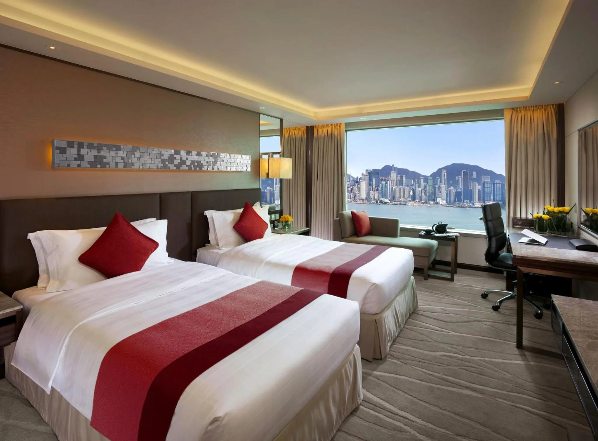 Classic Twin Room with Victoria Harbor View in InterContinental Grand Stanford Hong Kong by IHG