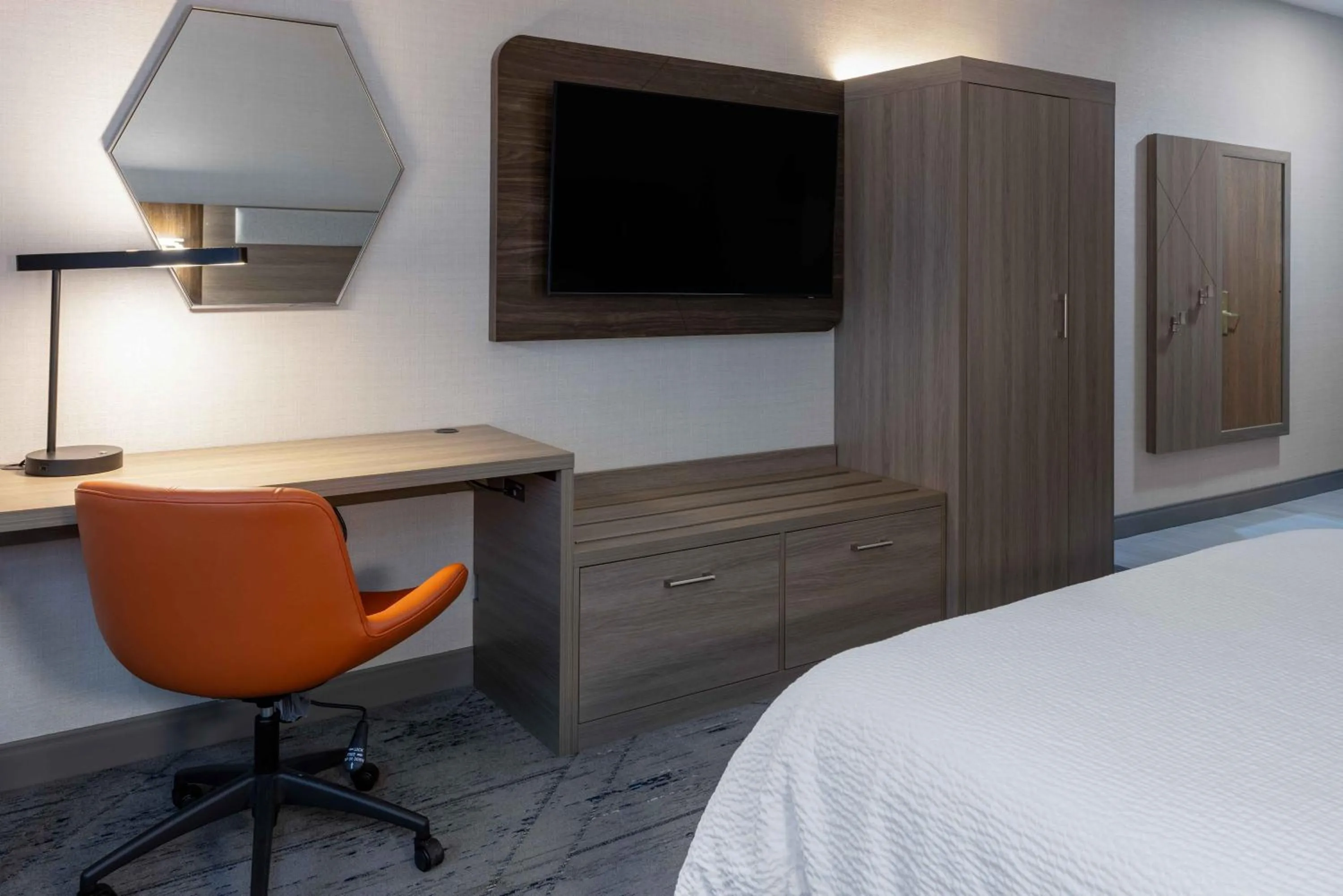 Queen Room with Two Queen Beds and Roll-In Shower in Holiday Inn Express Hotel & Suites Center Township by IHG