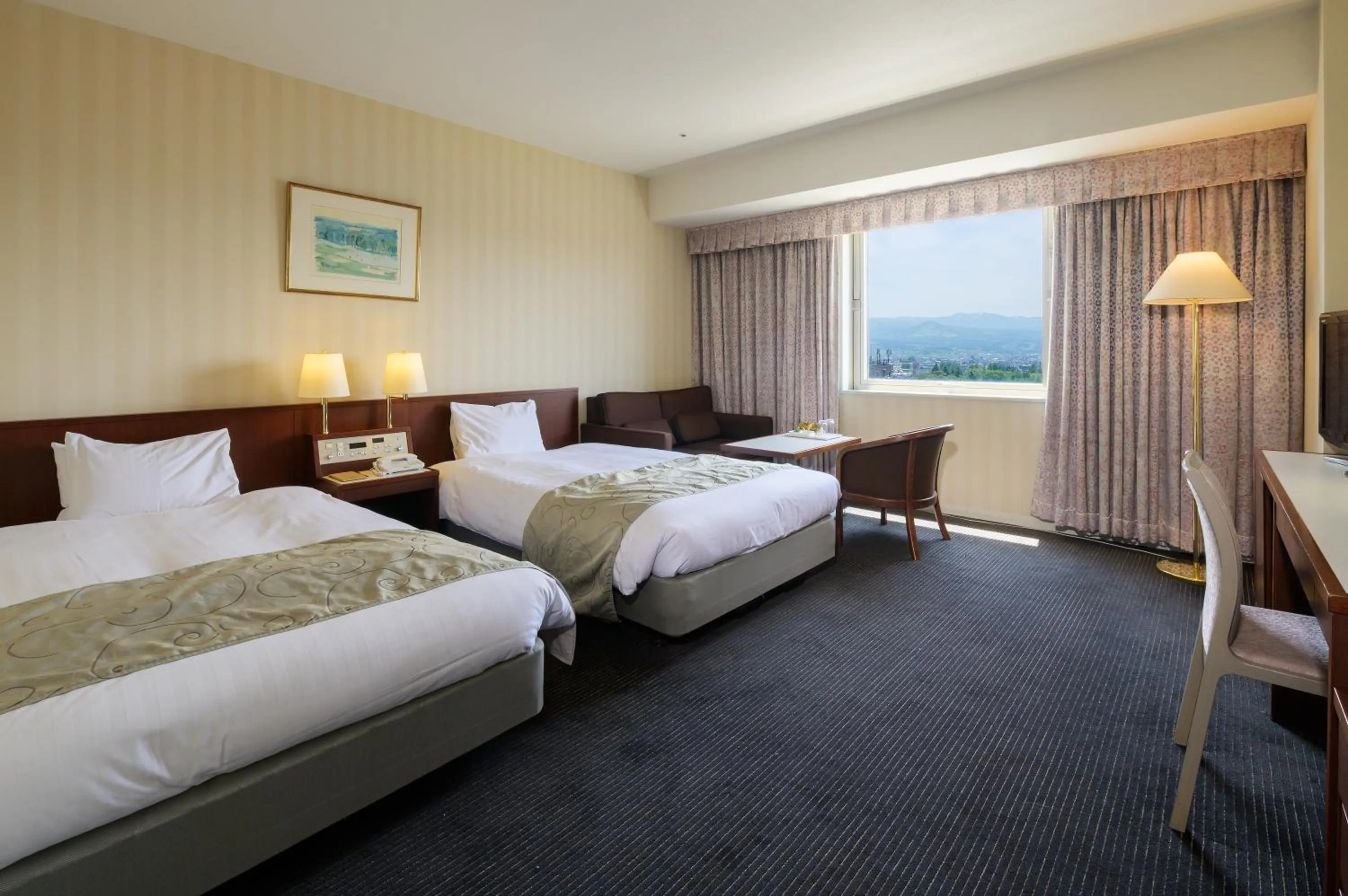 Twin Room with Mountain View - single occupancy - Non-Smoking in Hotel Aomori