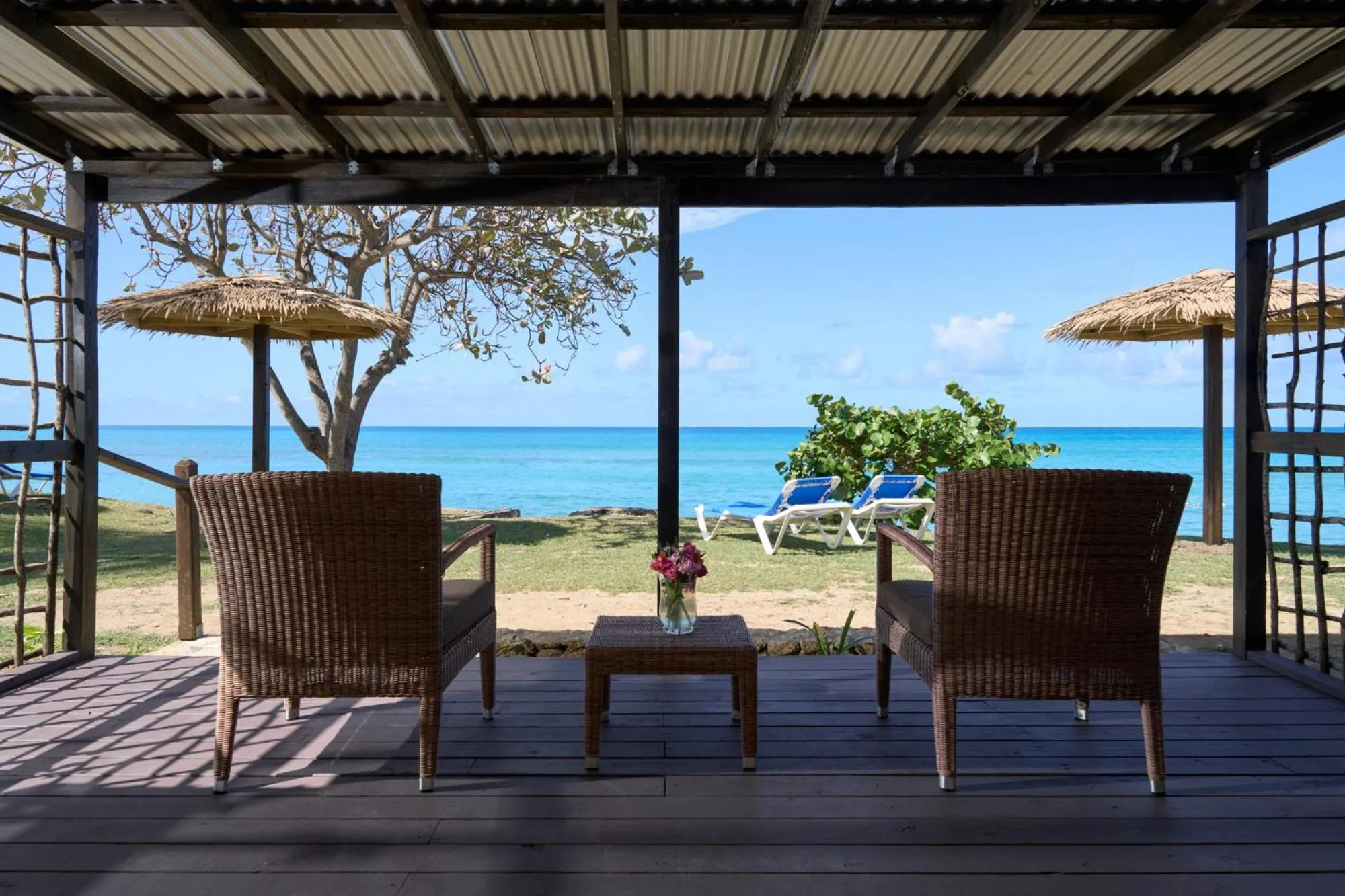 Beachfront Bungalow (2 Doubles) in Hawksbill Resort Antigua - All Inclusive