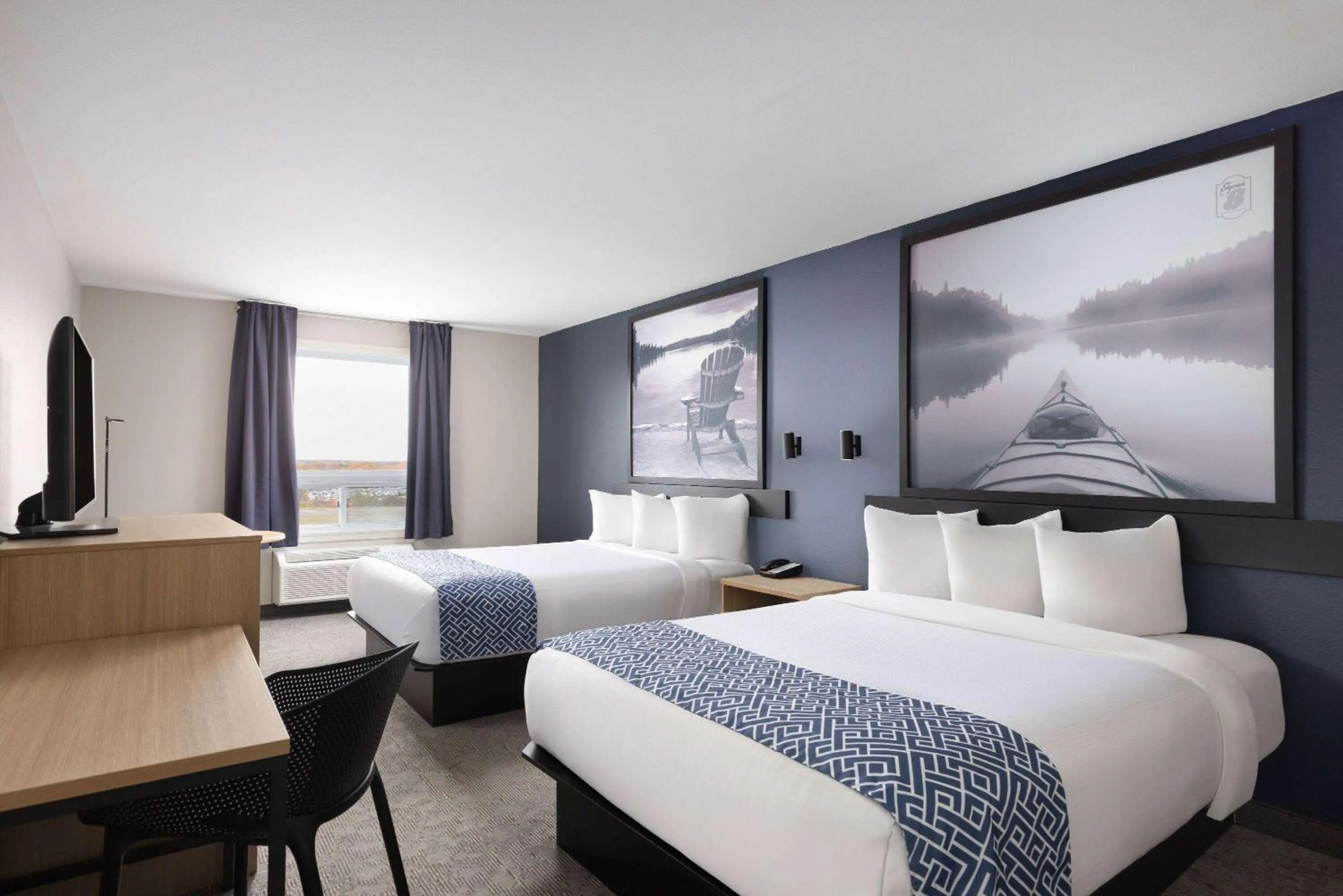 Deluxe Queen Room with Two Queen Beds - Non-Smoking in Super 8 by Wyndham St-Jerome