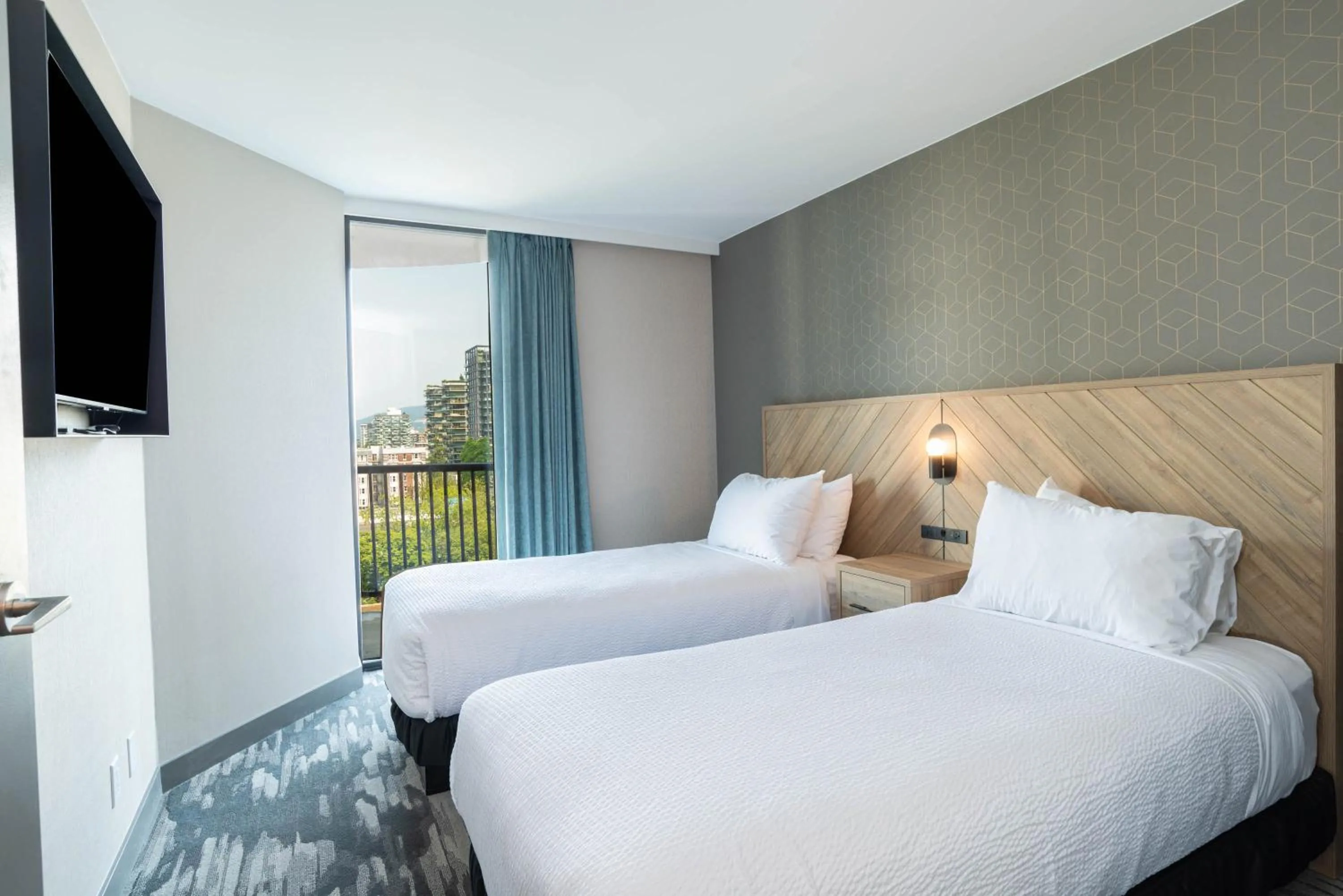 Standard Suite, 2 Single Beds, Sofa Bed, Kitchen, W/D, Balcony in Sandman Suites Vancouver on Davie