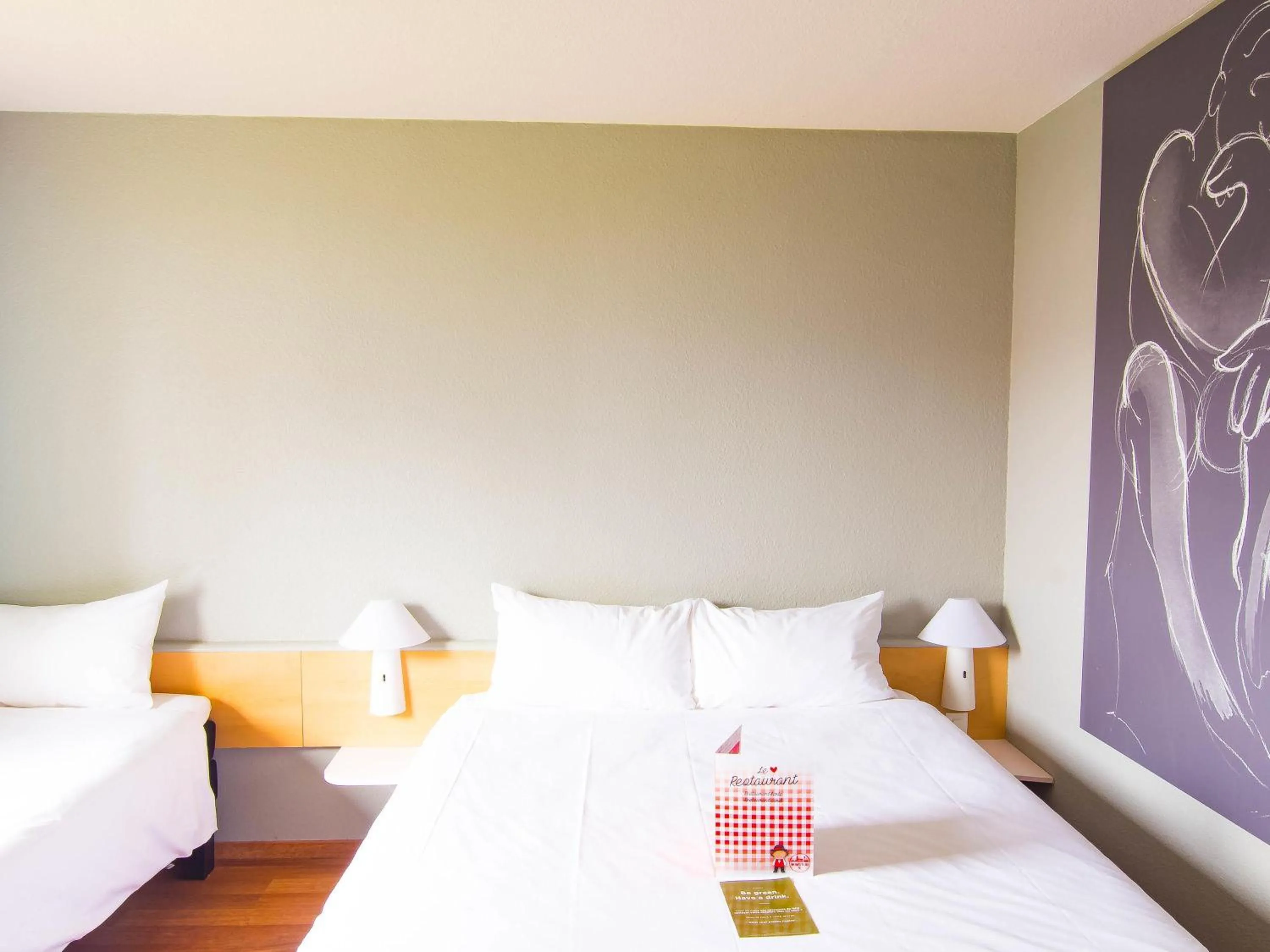 Standard Room with One Double Bed and One Single Bed in ibis Colmar Est - Hotel Restaurant en Alsace