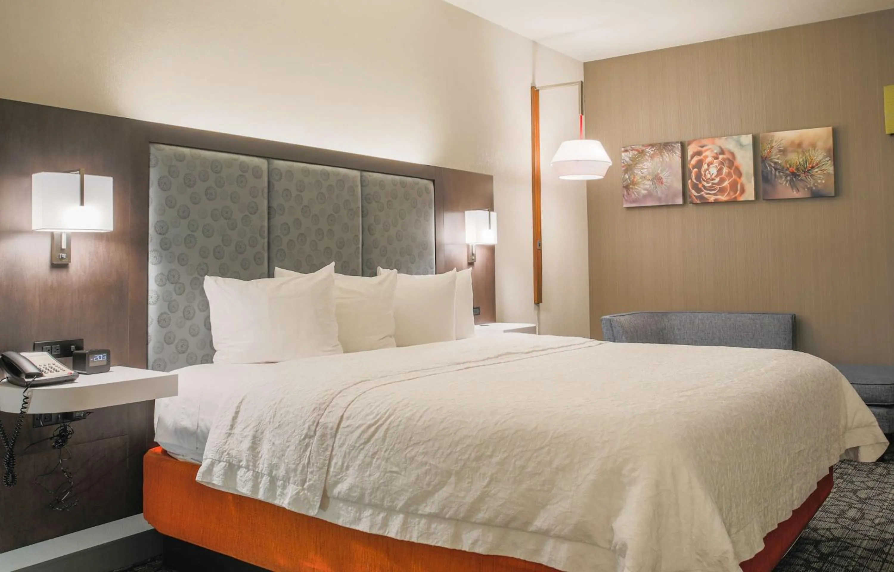 King Room with Sofa Bed and Fireplace in Hampton Inn Prescott