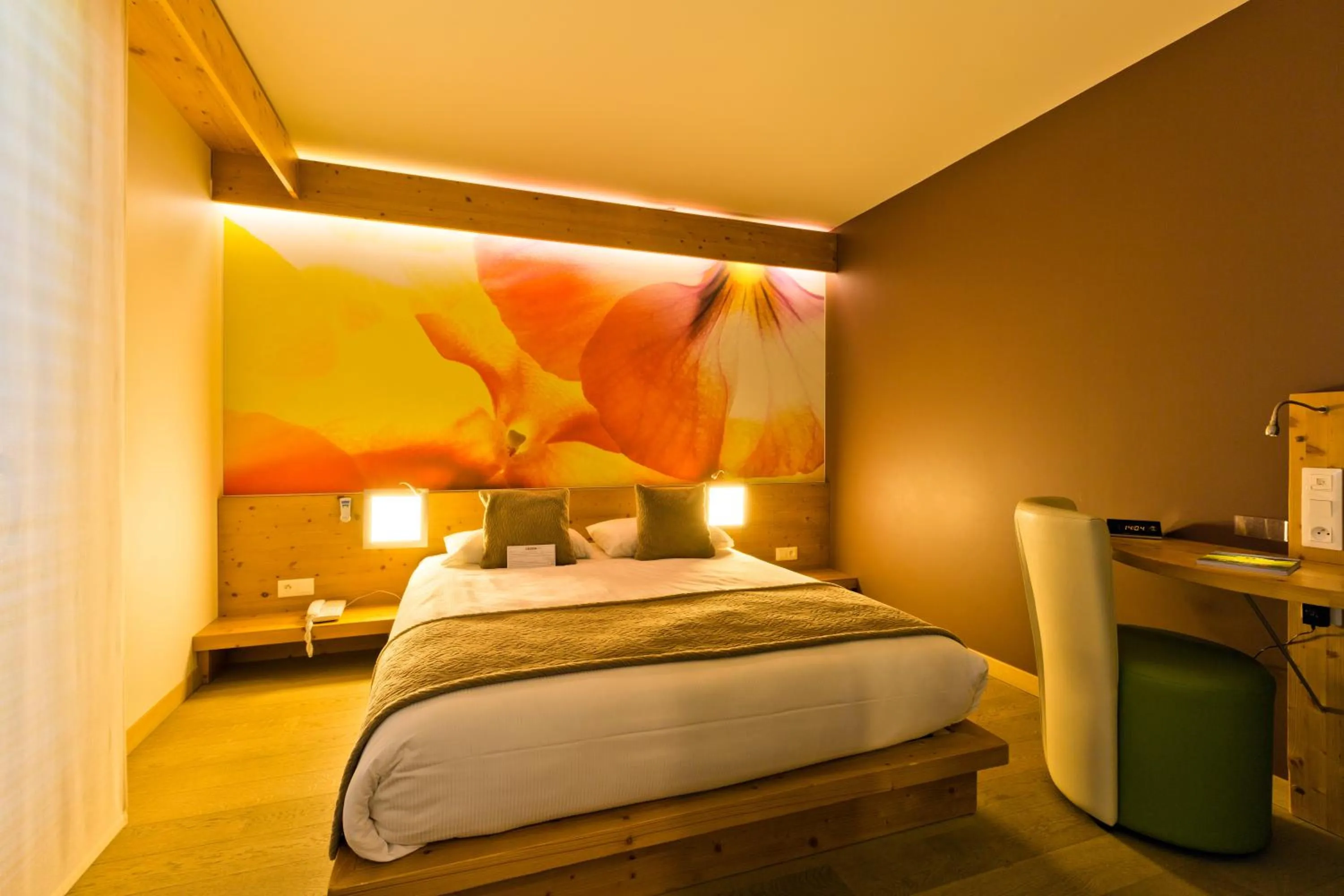 Superior Double Room with Shower in La Croix de Savoie & Spa