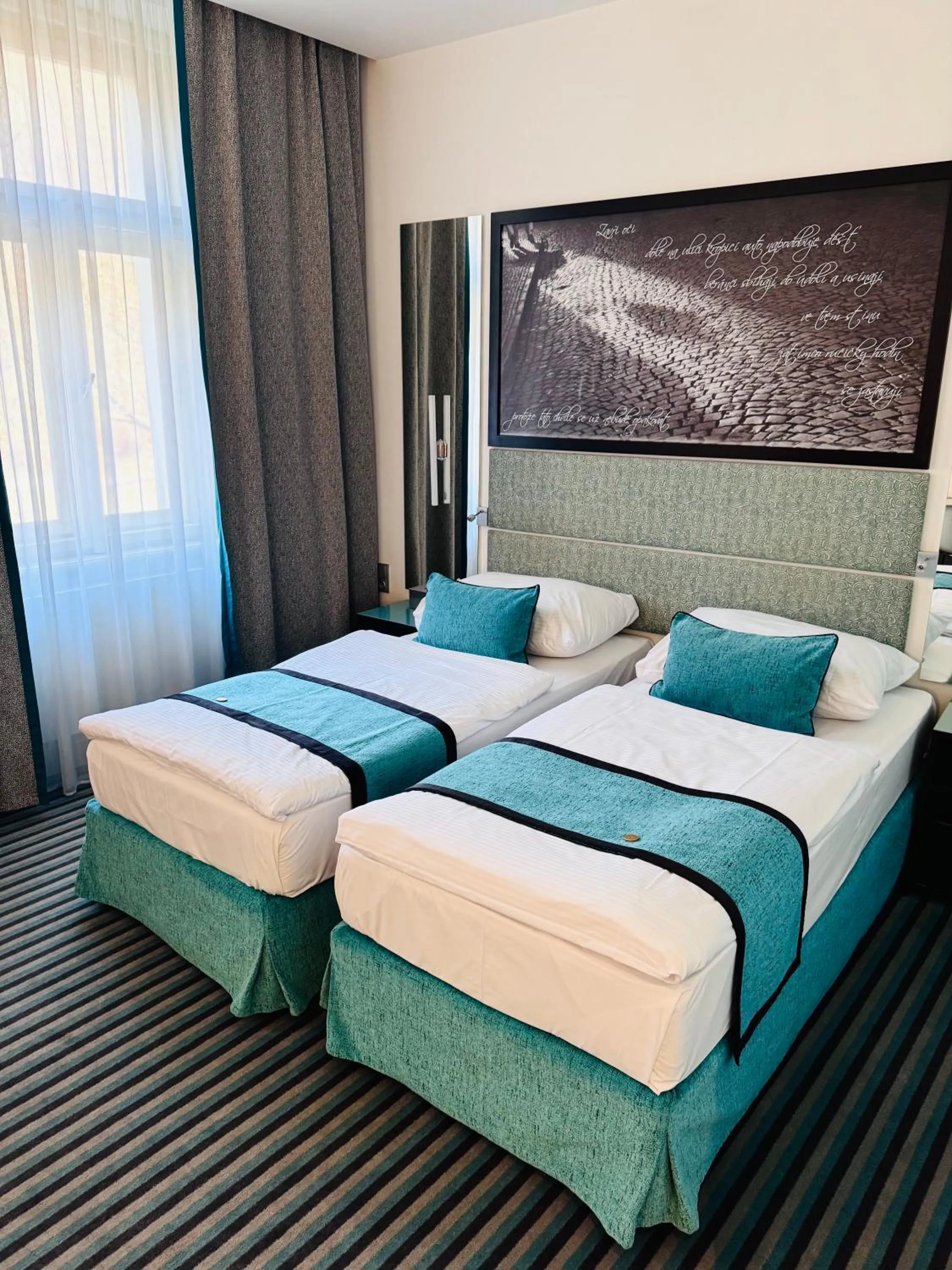 Double or Twin Room in Red & Blue Design Hotel Prague