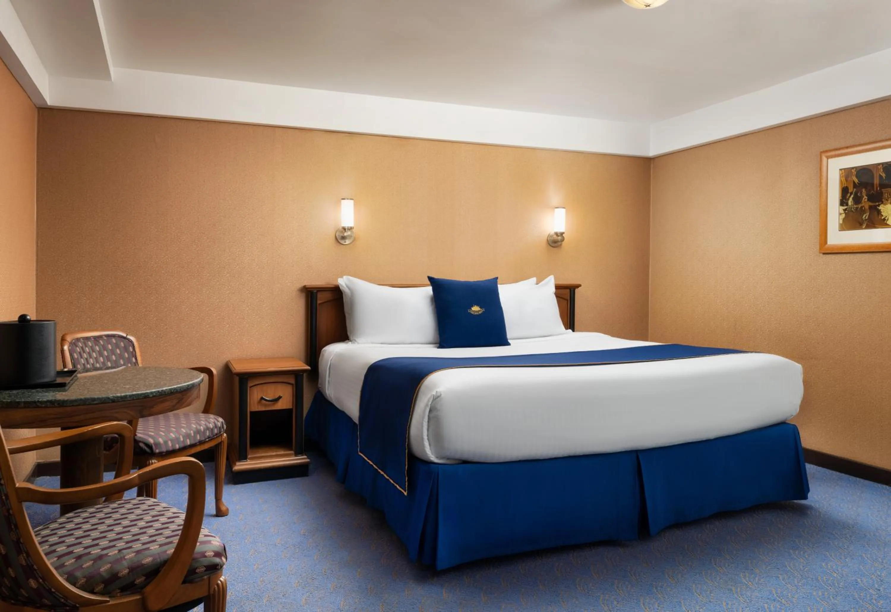 Inside ADA Stateroom with 1 King Bed in The Queen Mary