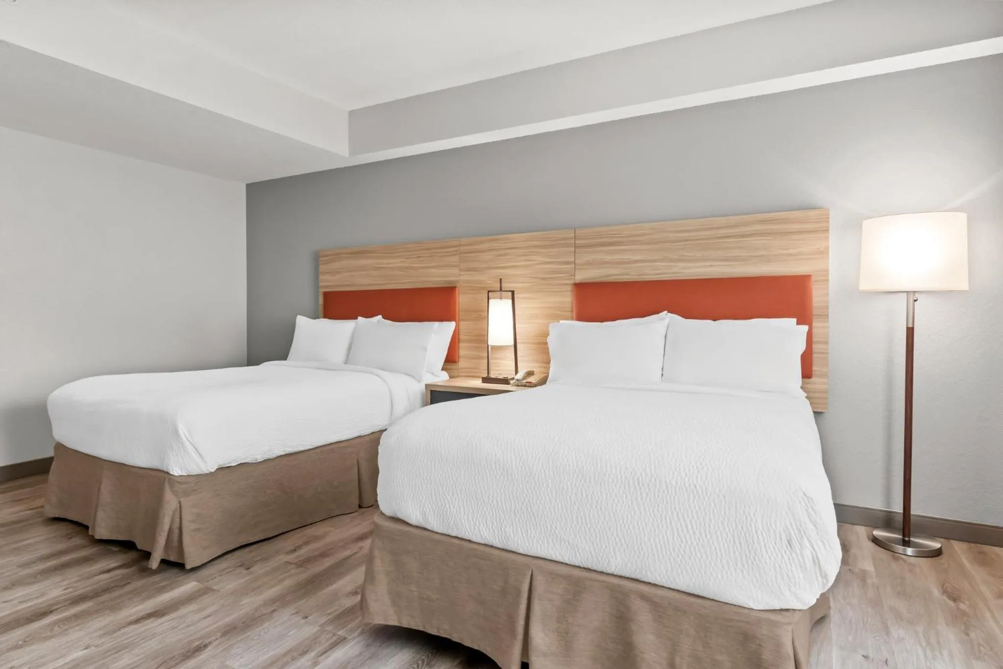 Studio Suite with Two Double Beds and Mobility Accessible Roll-In Shower in Candlewood Suites Hazleton by IHG