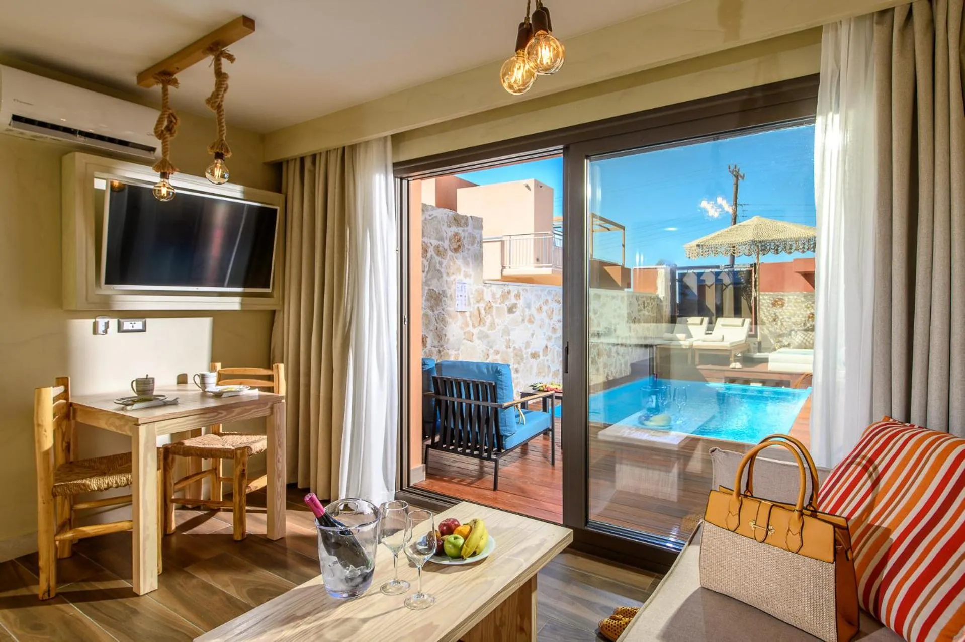 Premium Room Inland View Private Pool in Esperides Resort Crete, The Authentic Experience