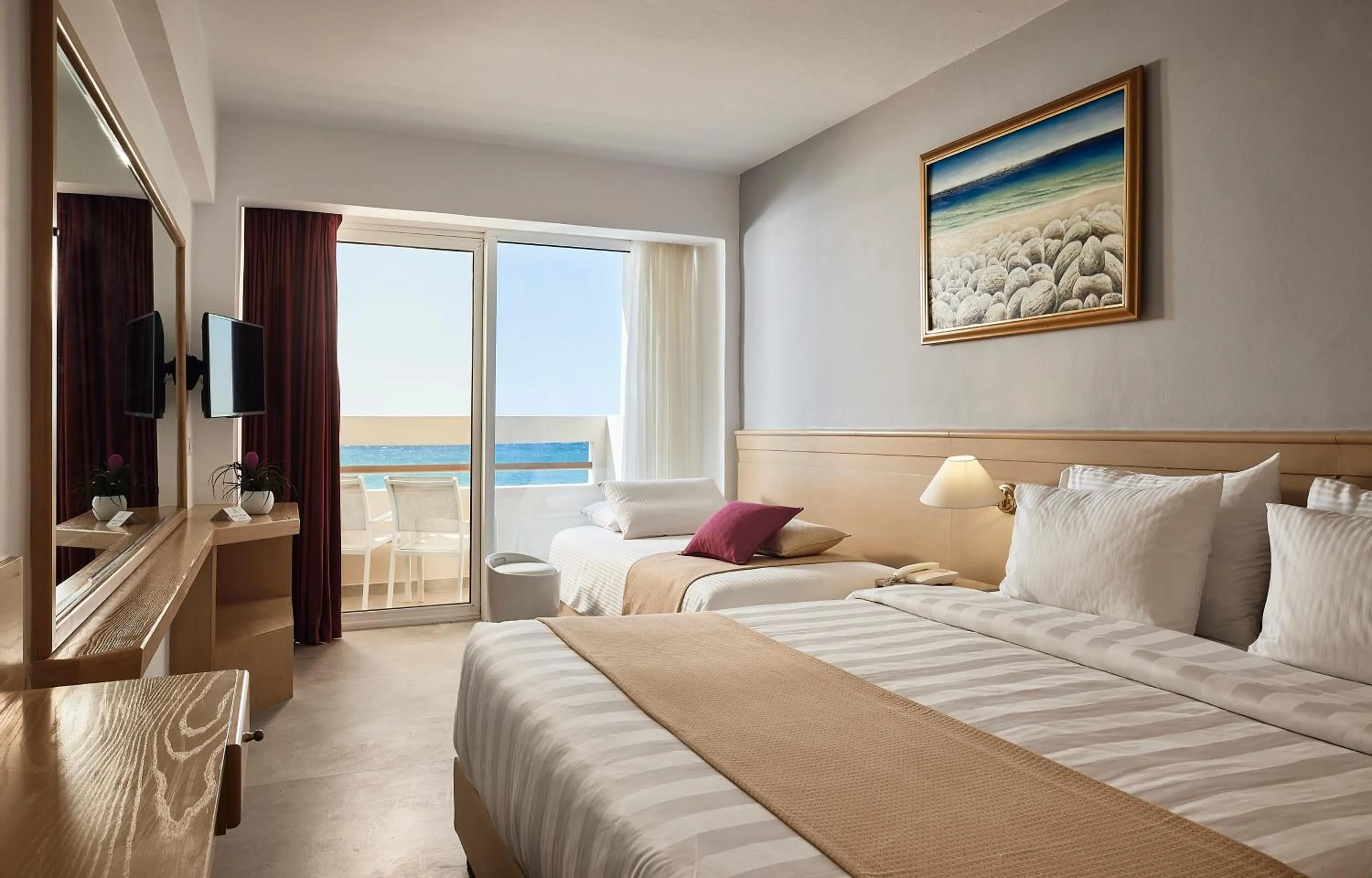 Triple Room with Sea View - single occupancy in Tylissos Beach Hotel - Adults Only