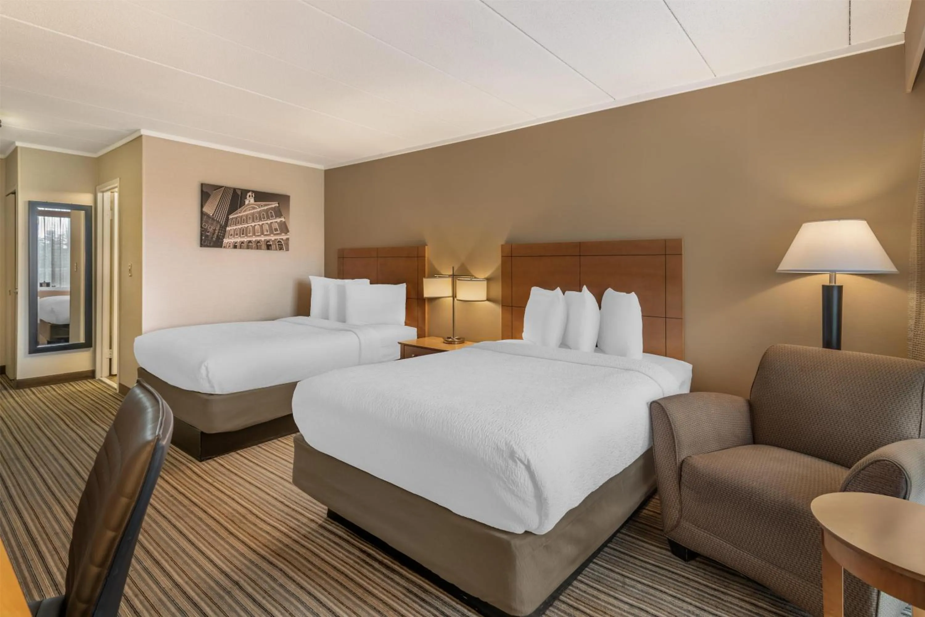 Double Room with Two Double Beds and Balcony - Non-Smoking in Best Western Plus Waltham Boston