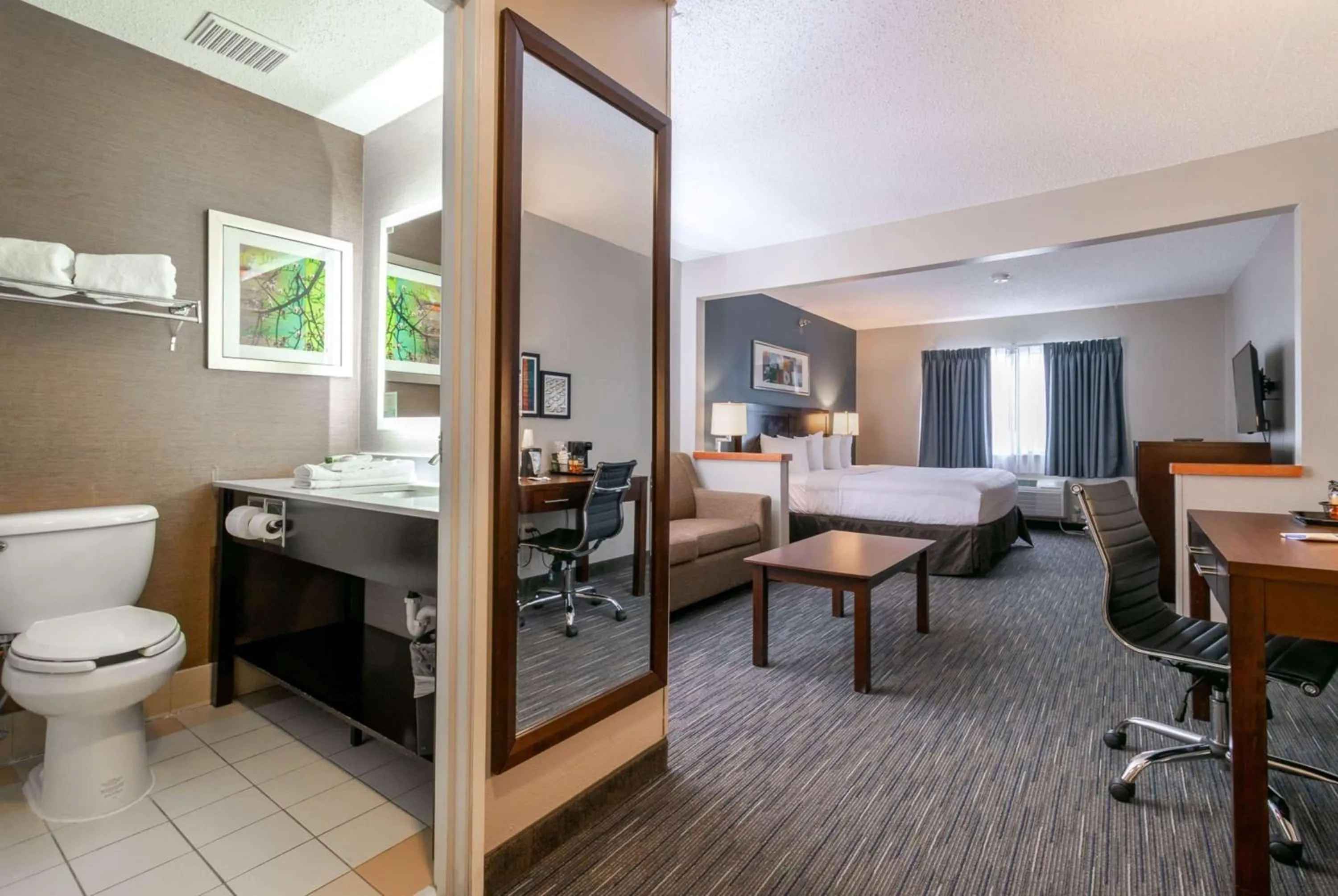 Deluxe King Room with Roll-In Shower - Mobility/Hearing Accessible - Non-Smoking in Wingate by Wyndham Great Falls