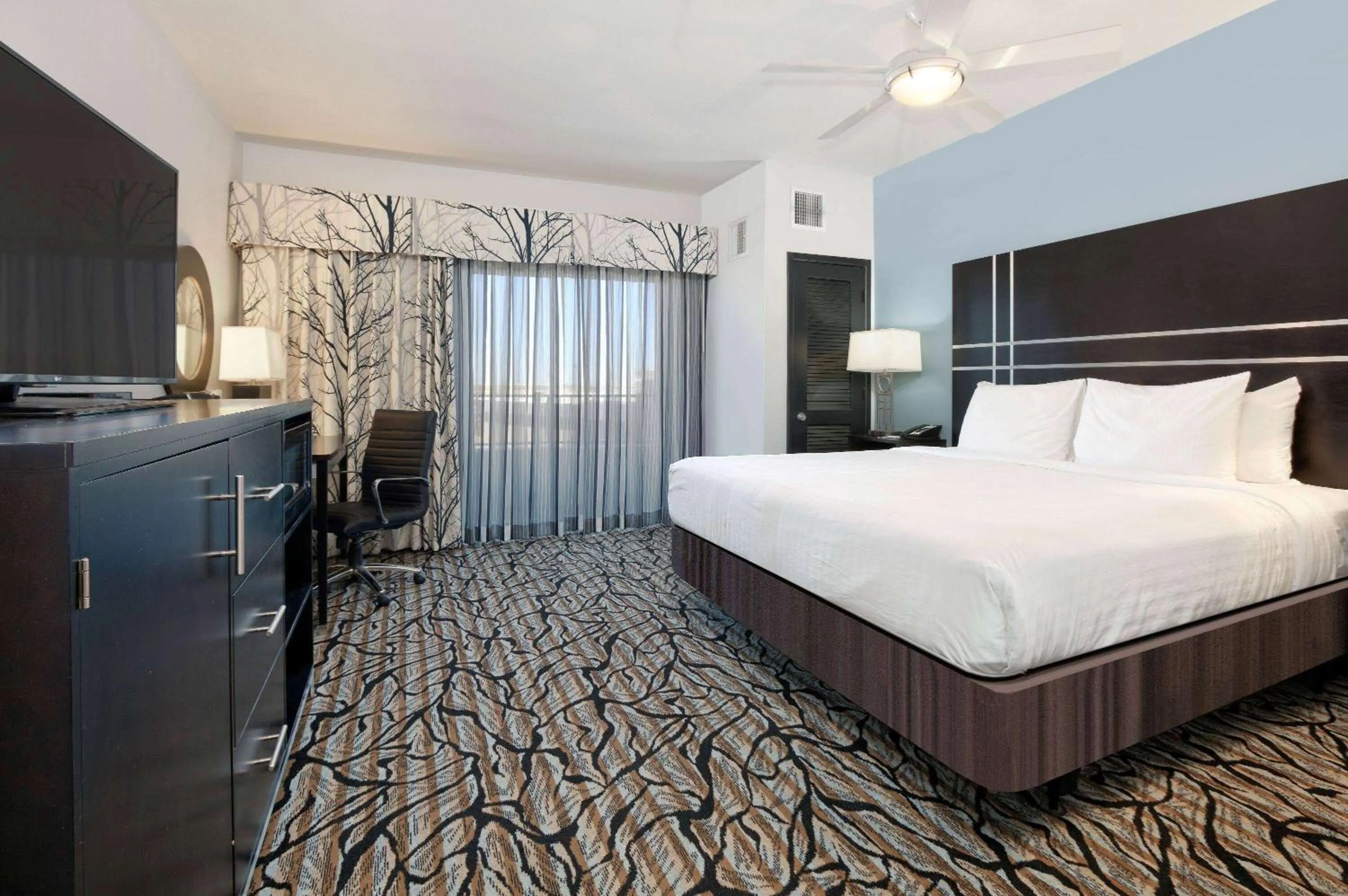 1 King Bed, Deluxe Mobility/Hearing Accessible Room, Roll-In-Shower, Non-Smoking in La Quinta Inn & Suites by Wyndham Lubbock Southwest