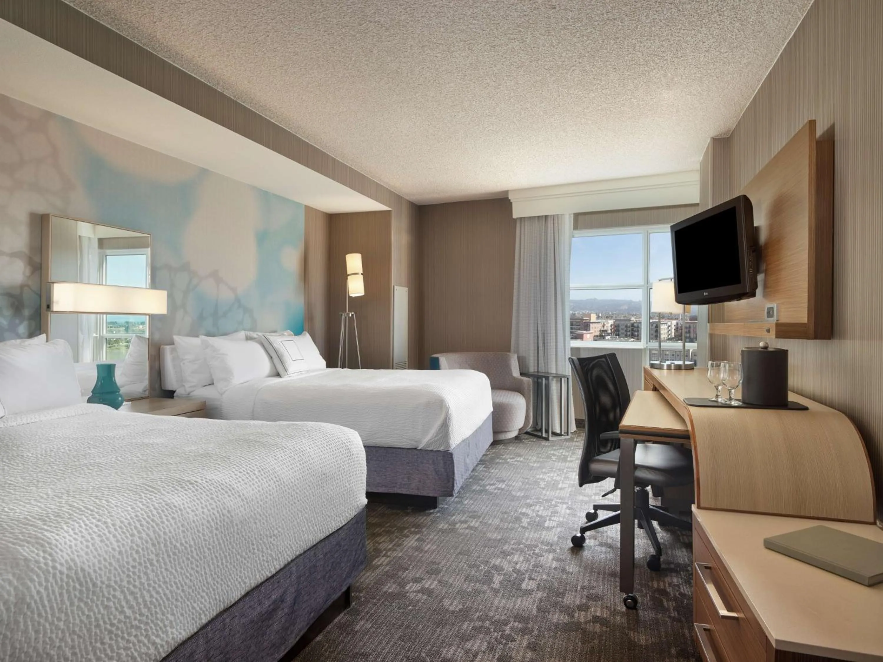 Hearing Accessible Deluxe Two Queens - single occupancy in Sonesta Emeryville San Francisco Bay Bridge