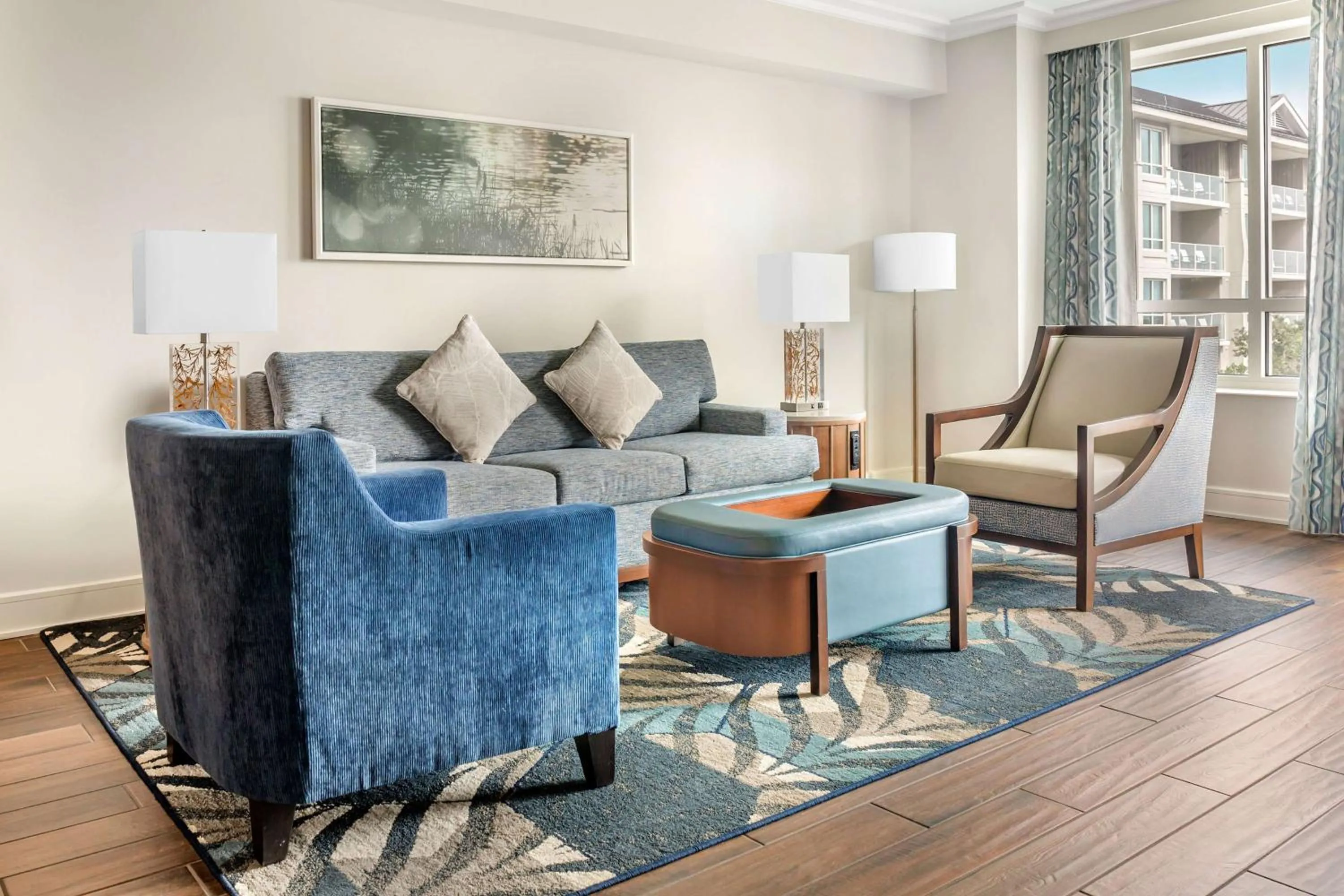 Two-Bedroom Suite with Sofa Bed and Ocean View in Hilton Grand Vacations Club Ocean Oak Resort Hilton Head