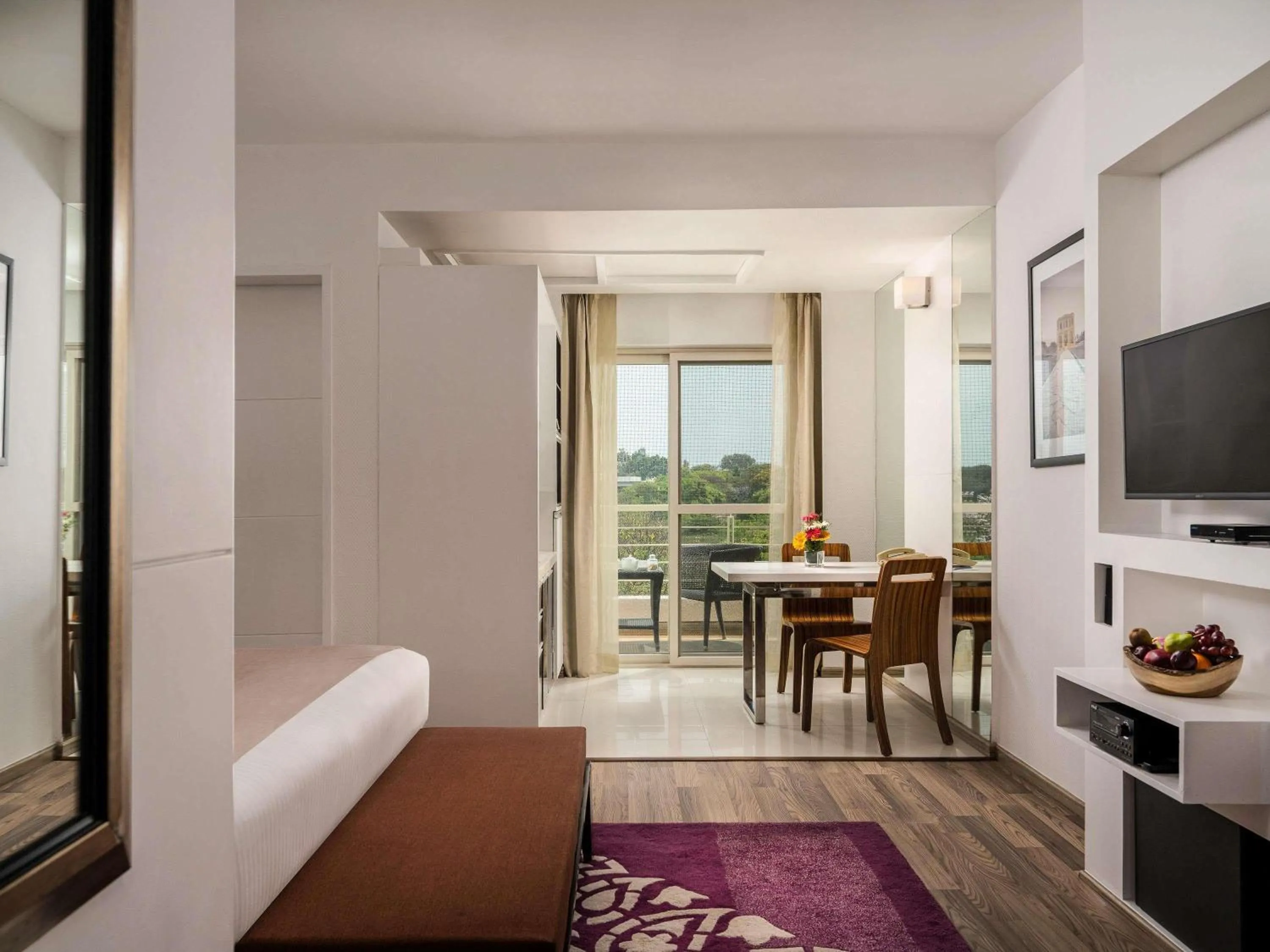 One-Bedroom Suite with Balcony with 20% discount on food and soft beverages and spa - single occupancy in Grand Mercure Bangalore - An Accor Brand