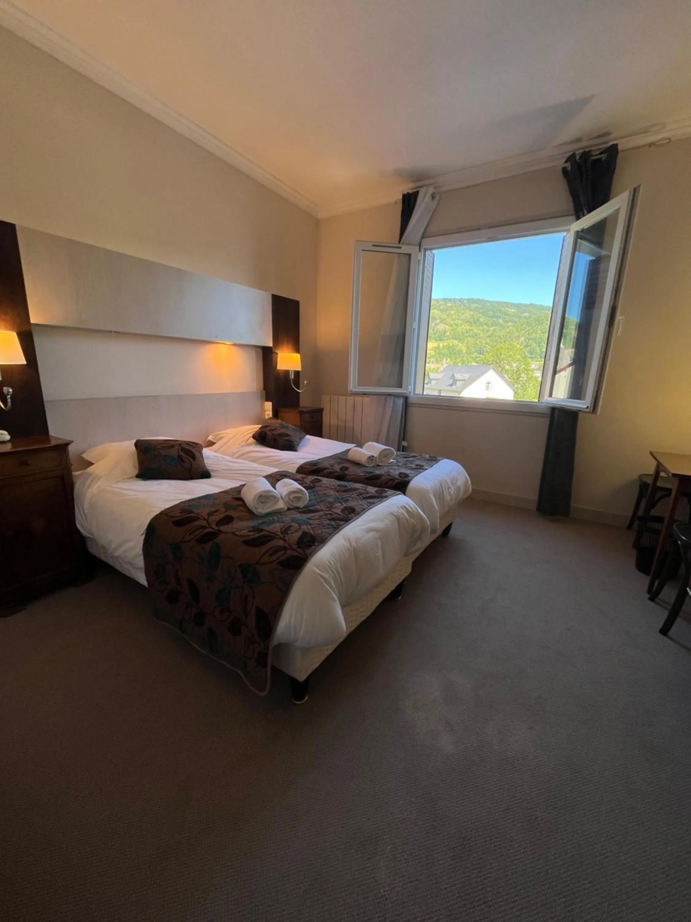 Twin Room in Logis Hôtel restaurant Bel Horizon