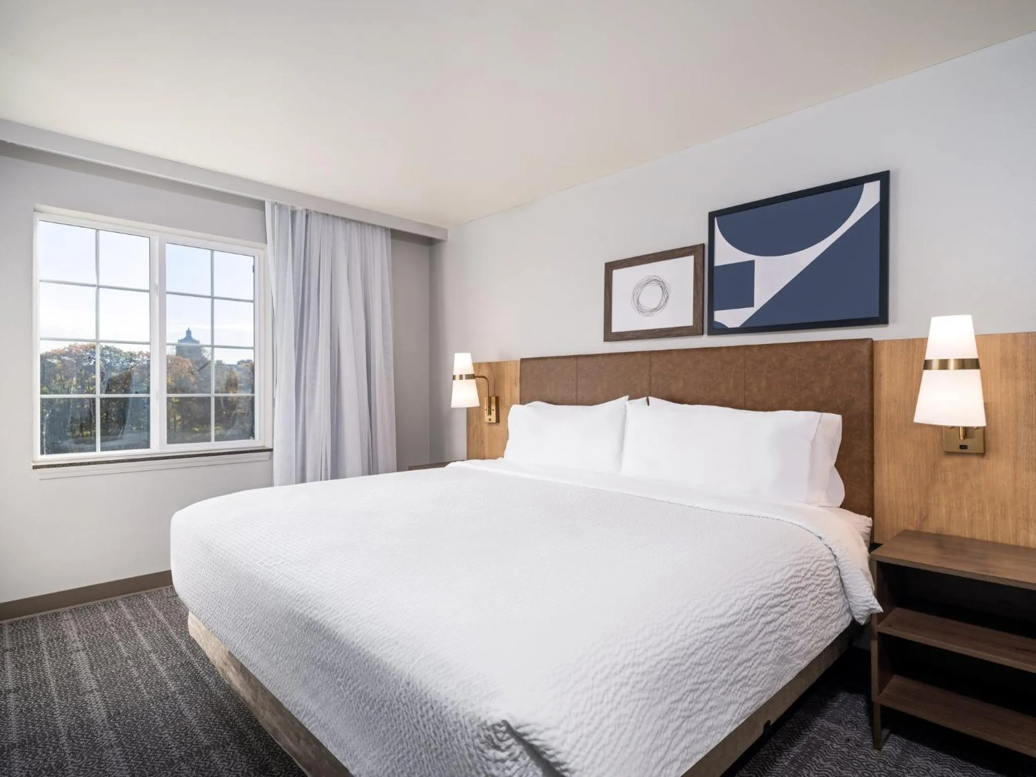 Two-Bedroom Suite with River View in Staybridge Suites Rochester University by IHG