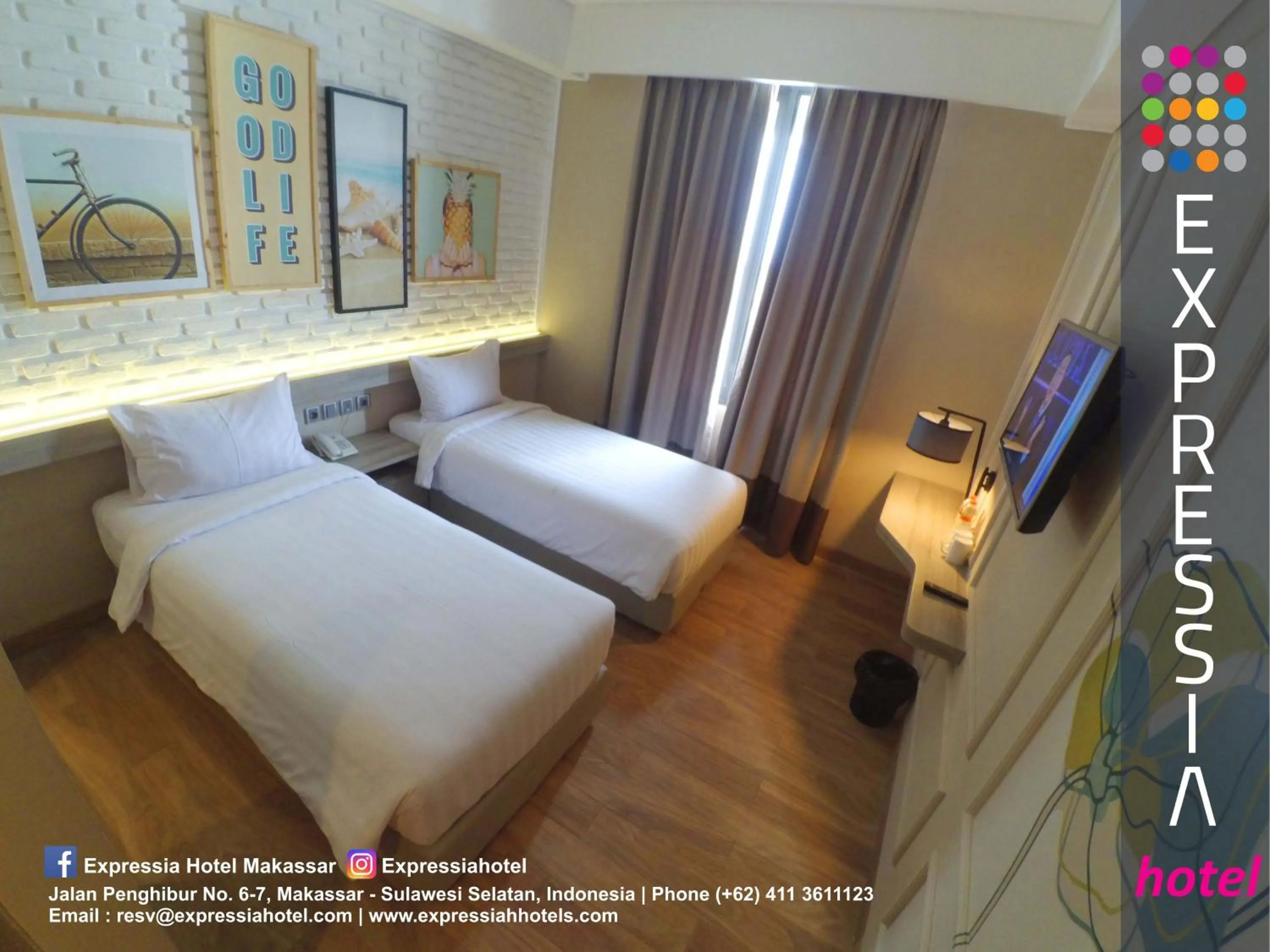 Superior Twin Room with City View in Expressia Hotel Makassar
