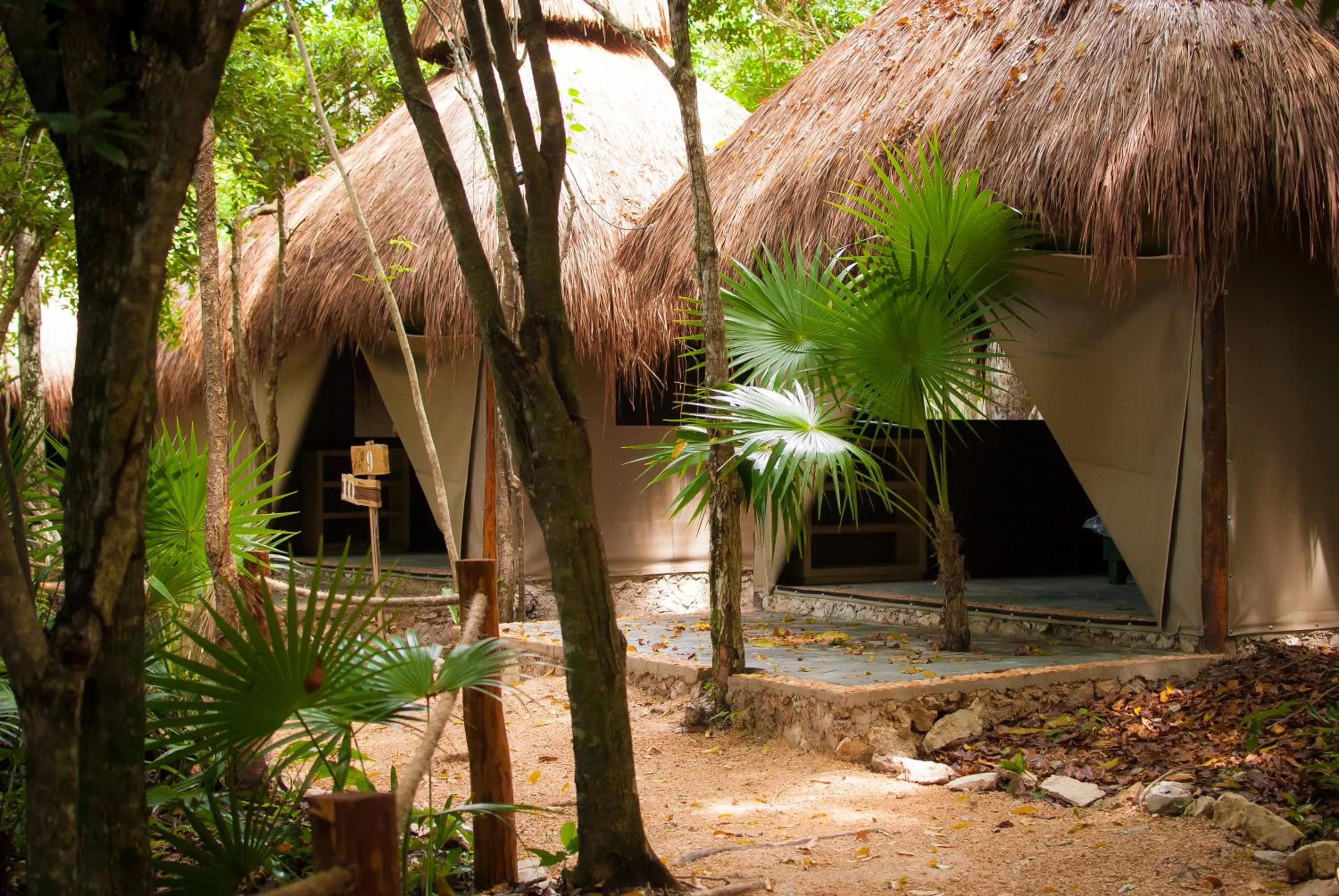 King Room with Garden View - single occupancy in Akumal Natura Glamping