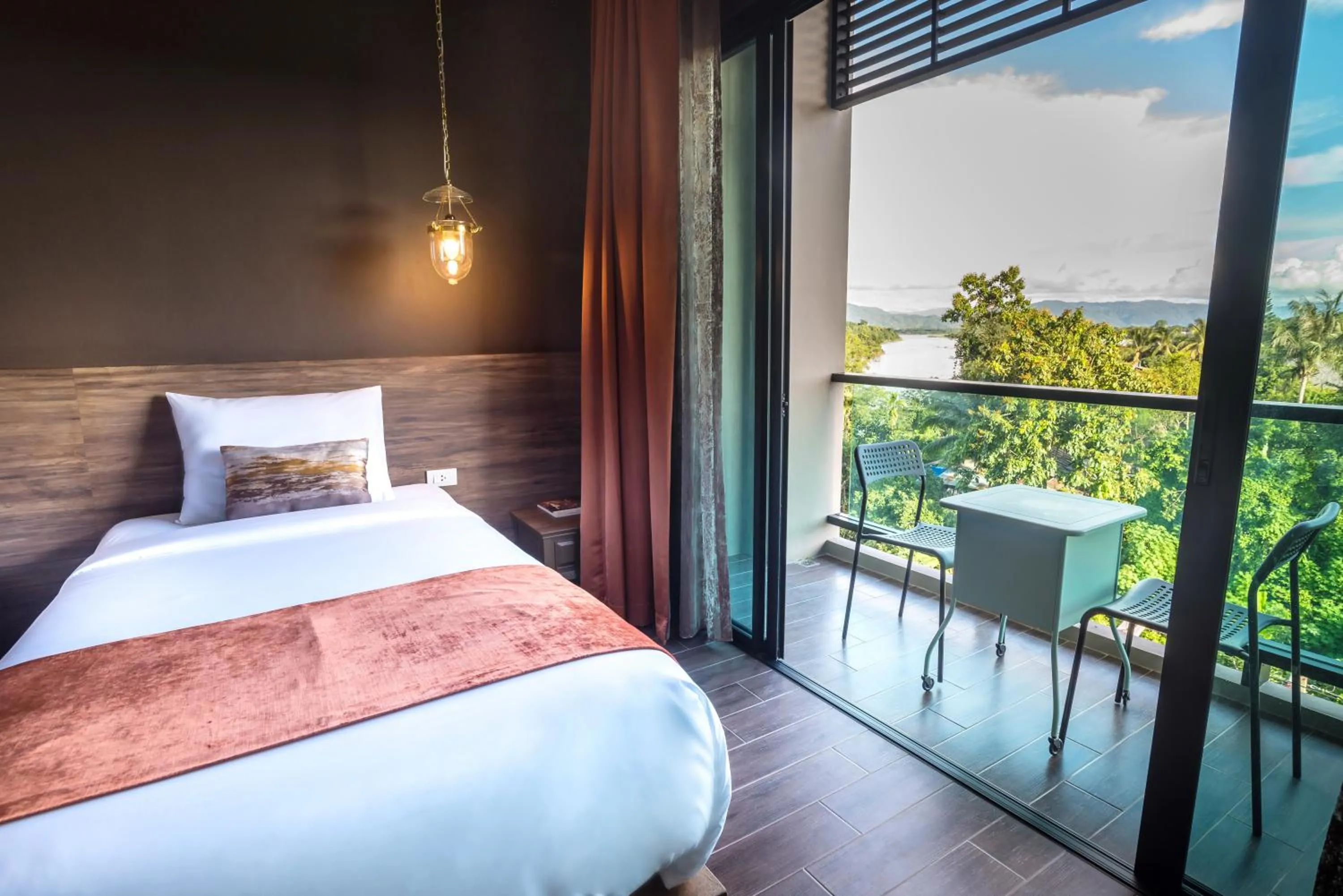 Deluxe Double or Twin Room in Chiangkhong Teak Garden Riverfront Onsen Hotel- SHA Extra Plus