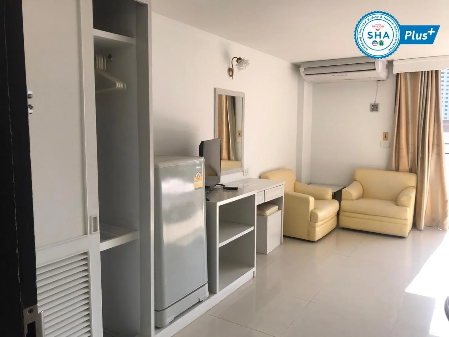 Single Room with Balcony in Jomtien Longstay Hotel - SHA Plus Certified