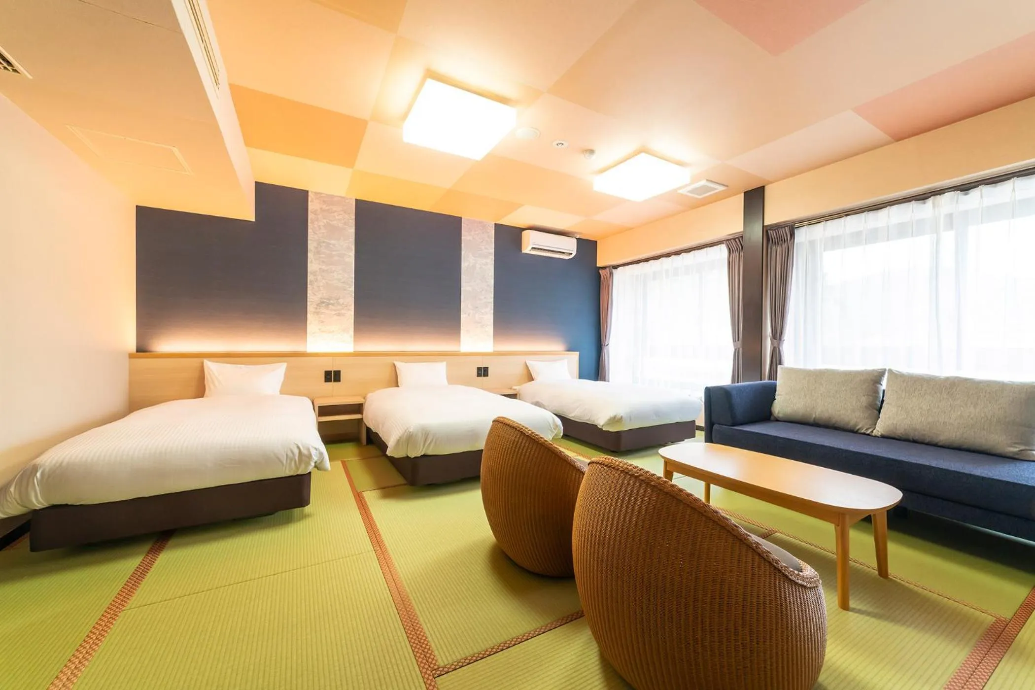 Superior Japanese-Style Triple Beds - single occupancy - Non-Smoking - Shared Bathroom in Ooedo Onsen Monogatari Premium Kinosaki