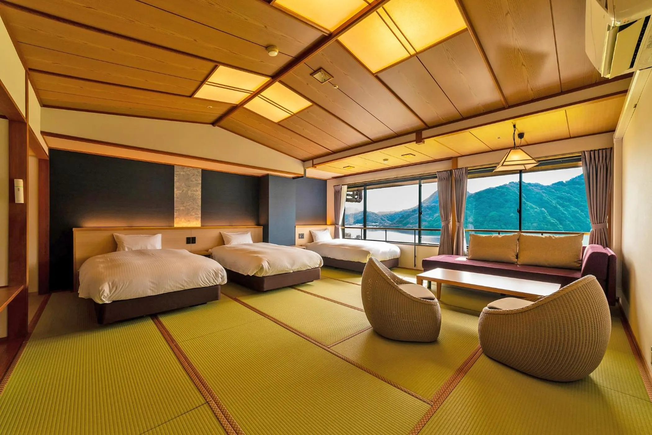 Superior Japanese-Style Triple Beds(River Side) - single occupancy - Indoor Bath - Non-Smoking in Ooedo Onsen Monogatari Premium Kinosaki
