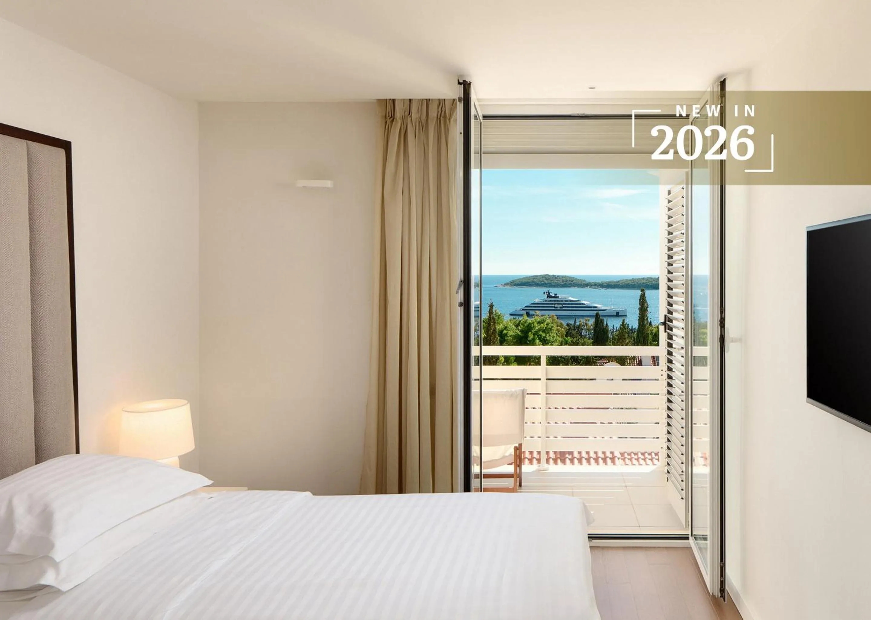 Classic Double Room with Balcony and Sea View - single occupancy in Amfora Hvar Grand Beach Resort
