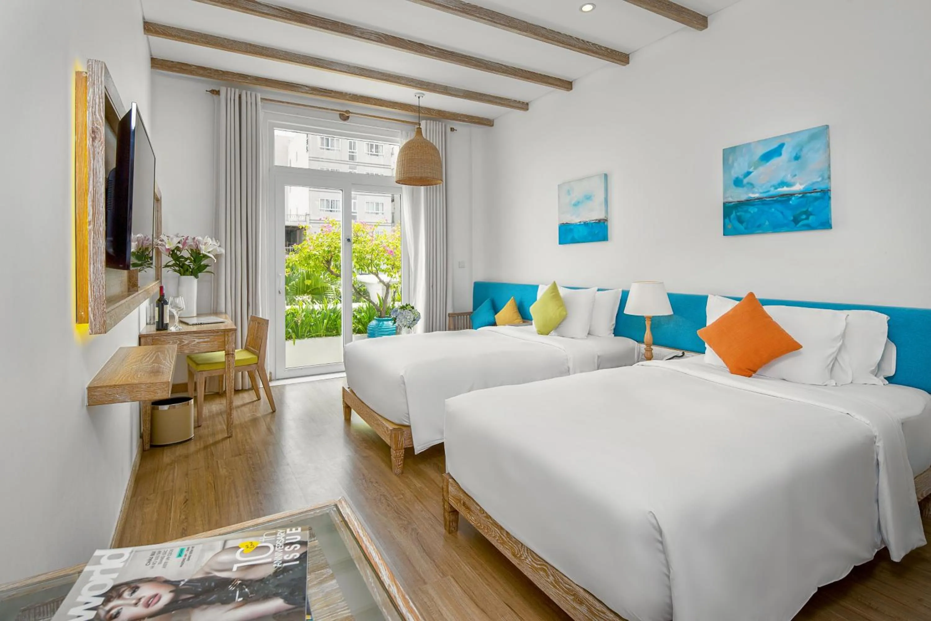 Deluxe Twin Room with Balcony and City View in Risemount Premier Resort Da Nang