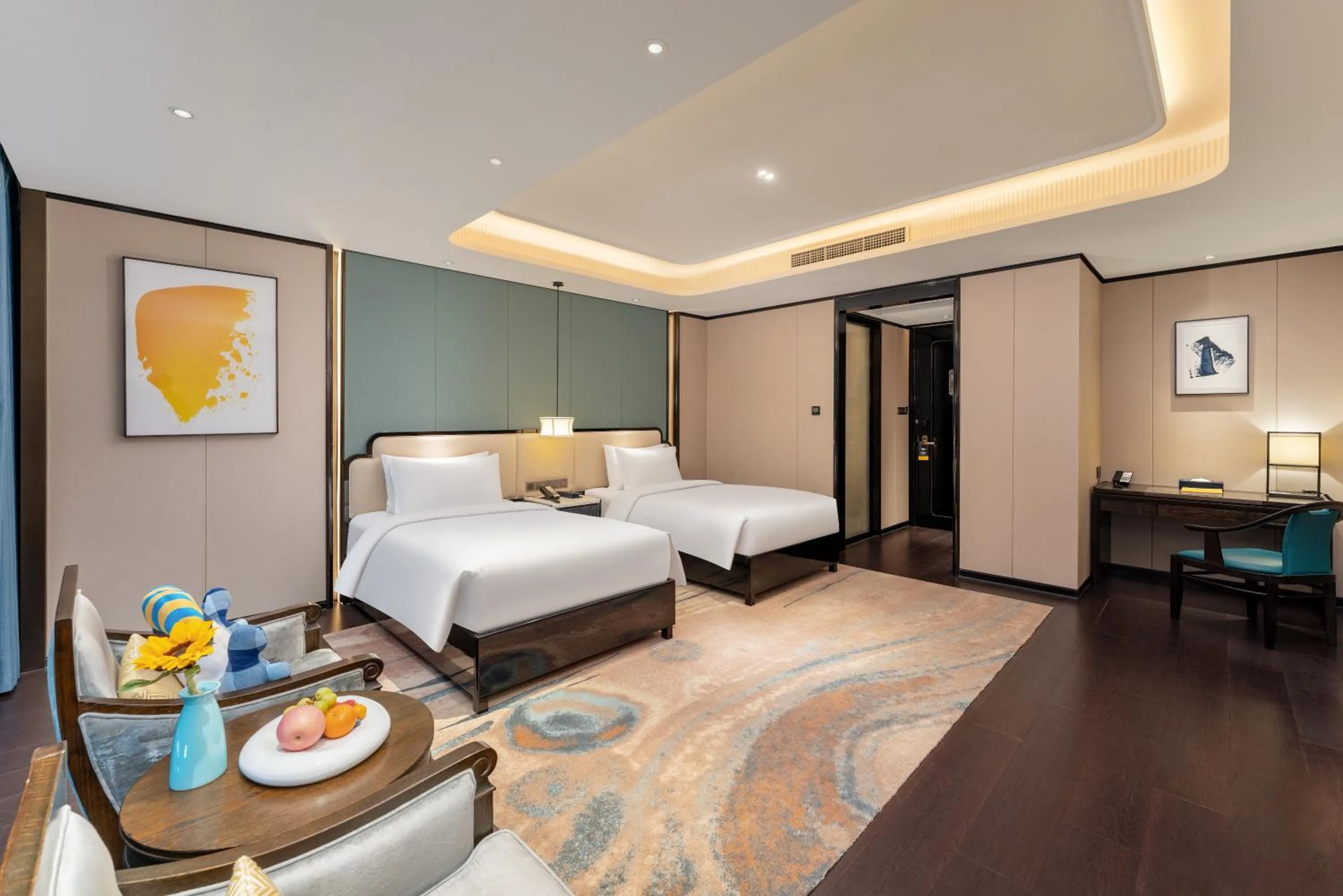 Grand Twin Room with City View in voco - Hangzhou Binjiang Minghao by IHG