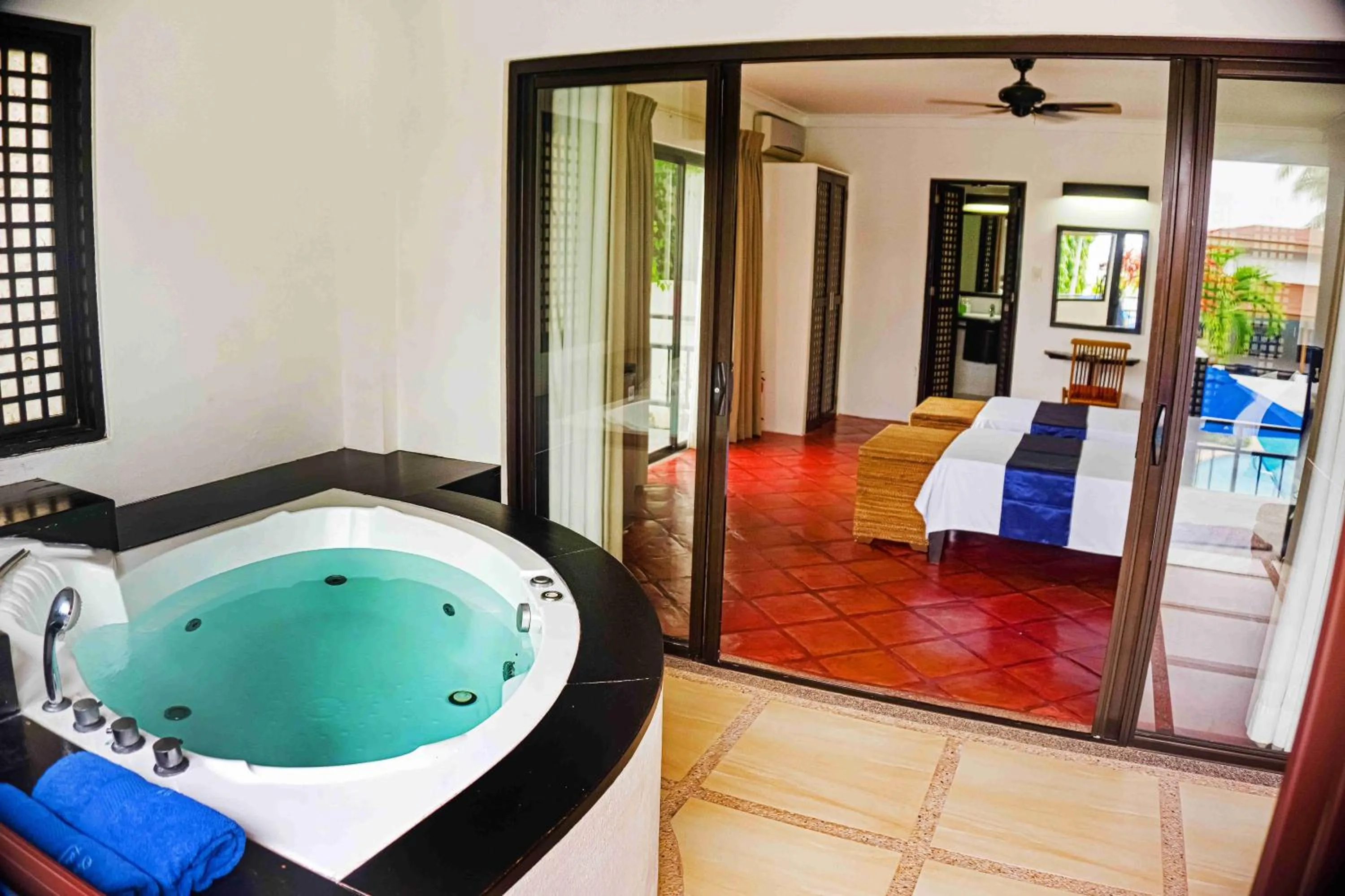 Suite with Pool View in Out of the Blue Resort