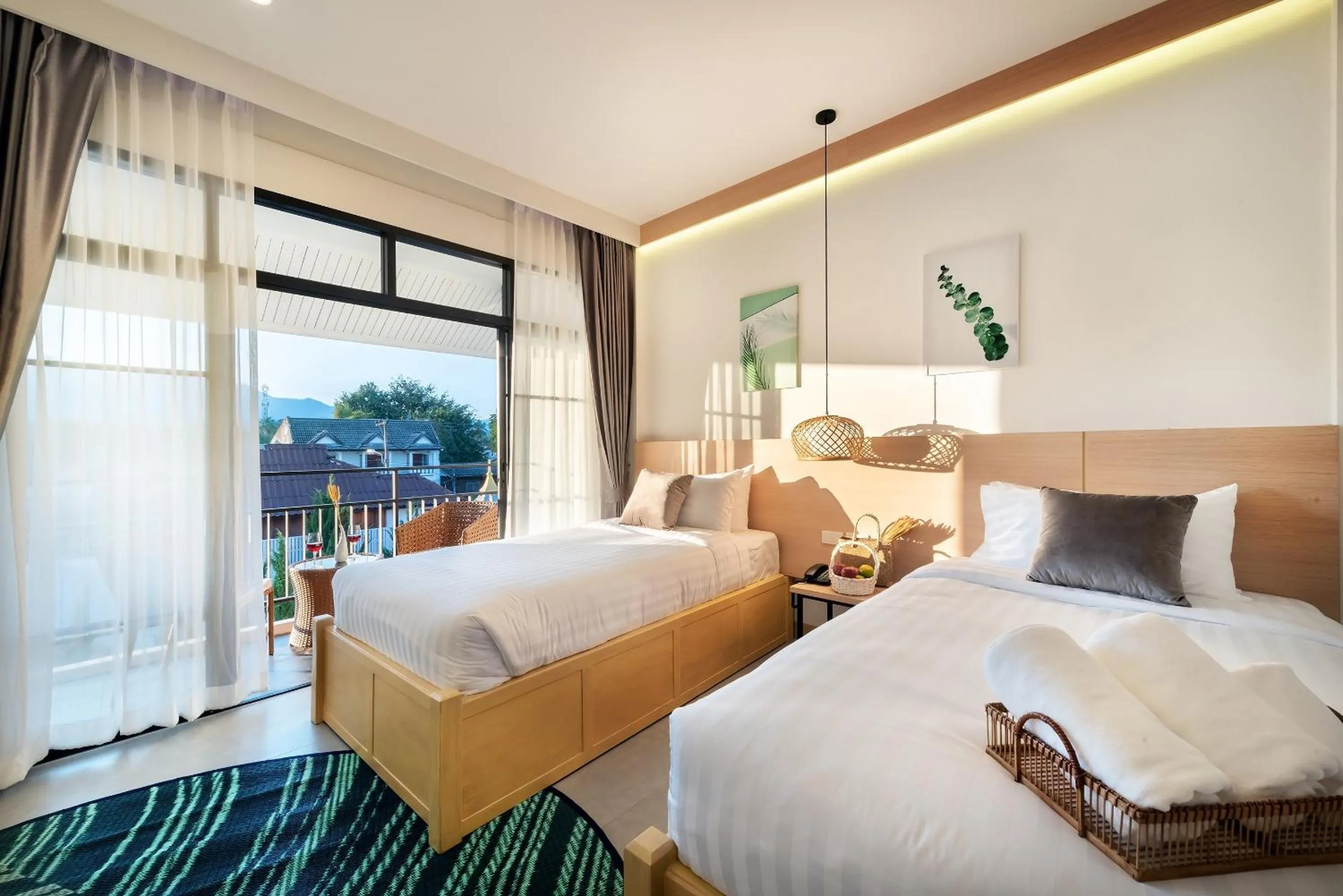 Deluxe Twin Room in Ai Pai Hotel - 50m to Pai Walking Street & Night Market