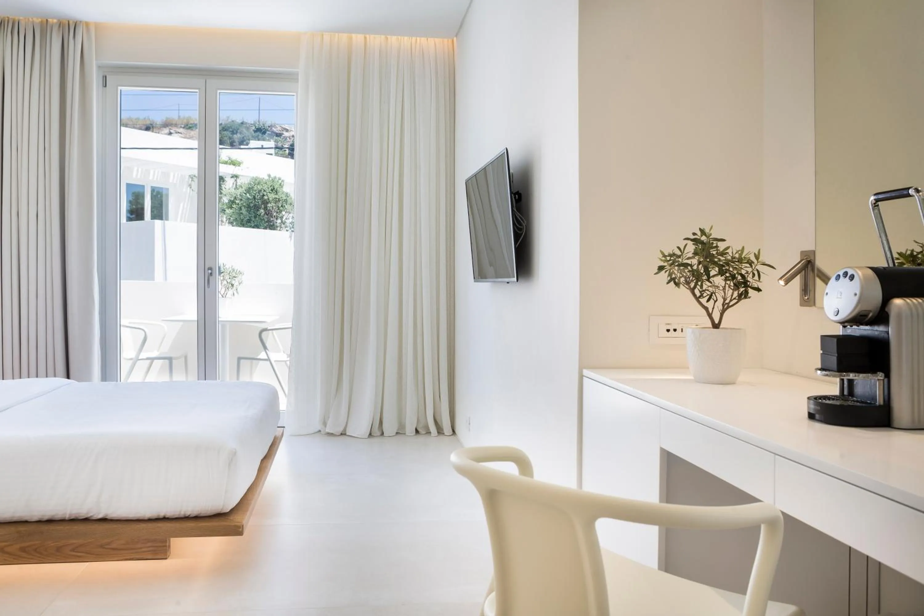 Luxury Double with Mountain View in Mykonos Dove Beachfront Hotel
