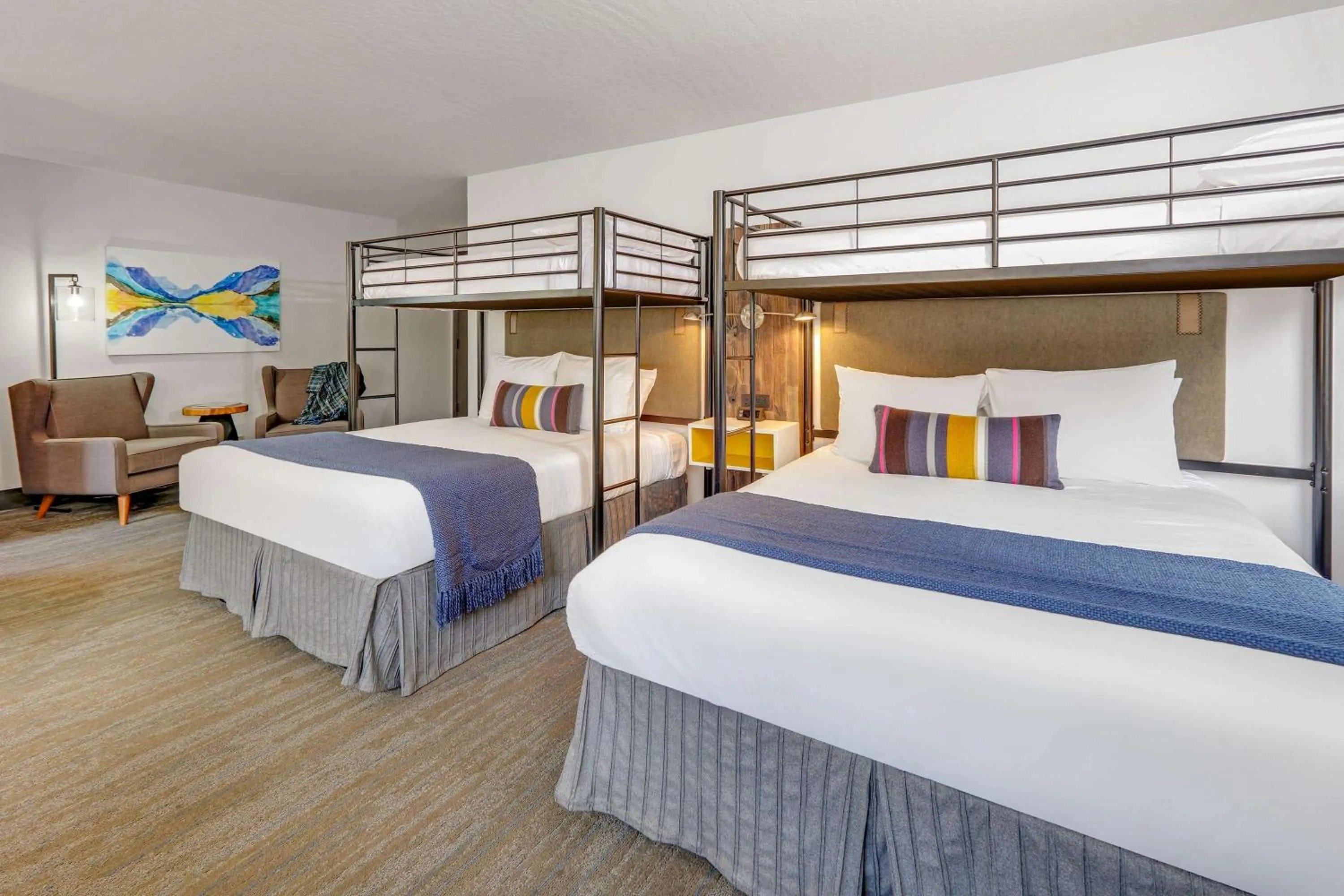 Family Suite with Two Queen Beds and One Bunk Bed - Non-Smoking/Pet-Friendly in Hotel Becket, BW Signature Collection
