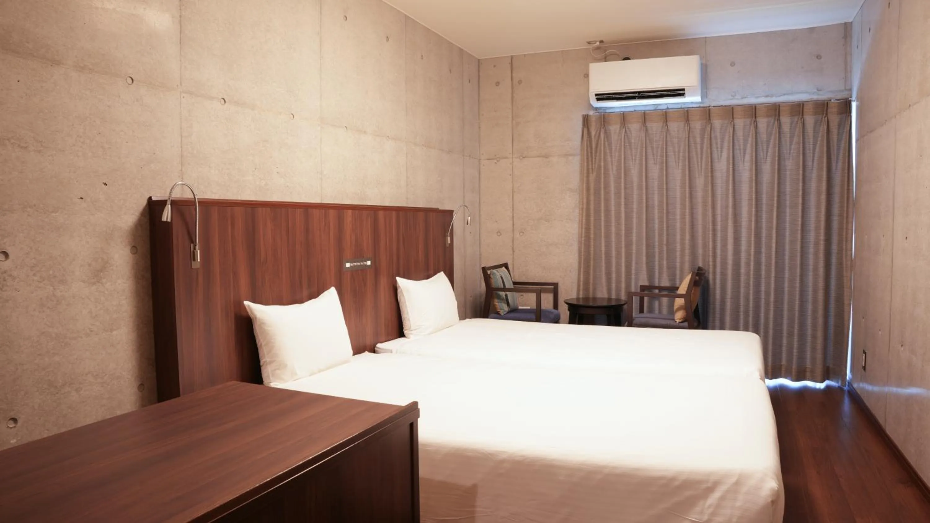 Adjoining Twin Rooms - Condominium Building(With Free Alcohol 5pm-8pm) - Non Smoking with kitchen - washing machine in The BREAKFAST HOTEL PORTO Ishigakijima