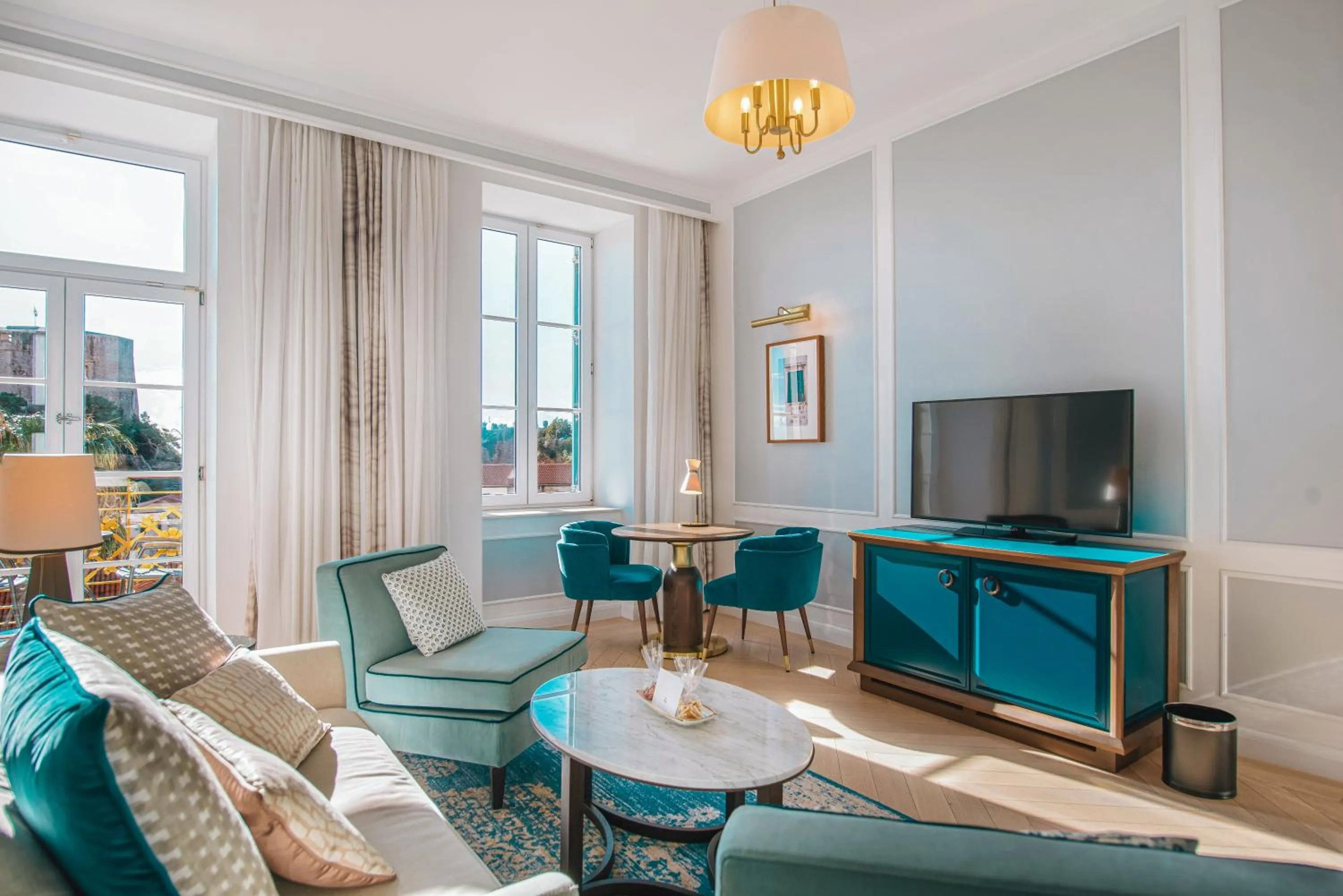 King Deluxe One Bedroom Suite with Sea View in Hilton Imperial Dubrovnik