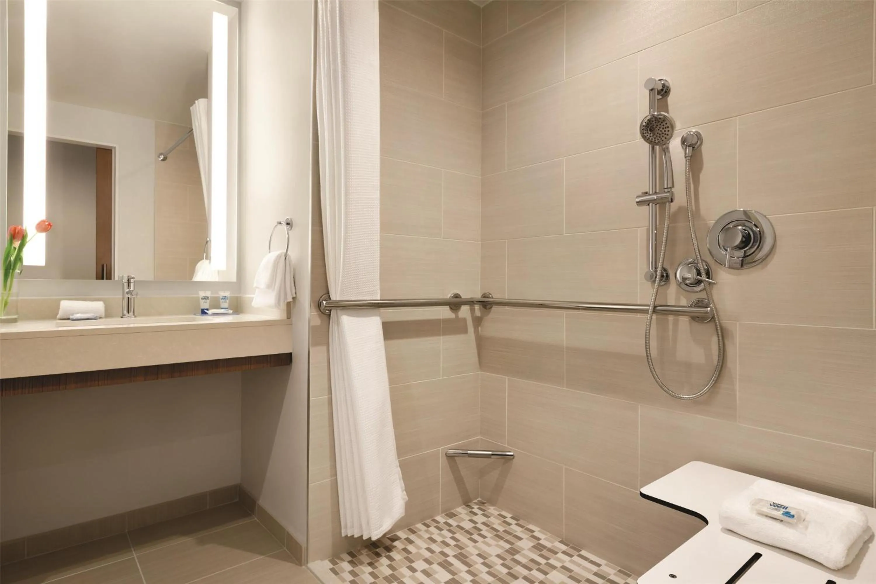 Oceanfront King Studio Suite with Sofa Bed and Roll-In Shower- Disability Access in Hyatt House Virginia Beach / Oceanfront