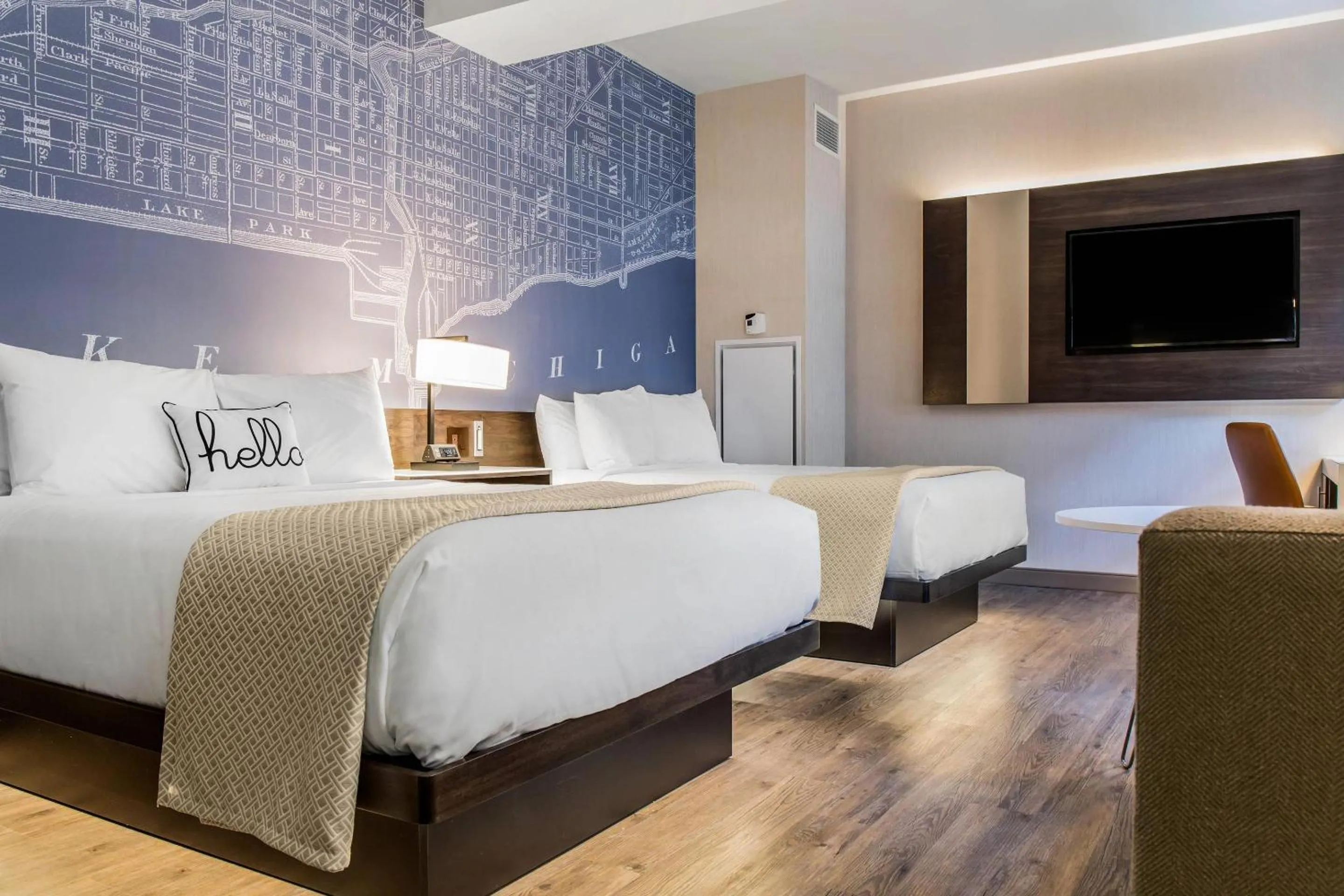 Deluxe Queen Room with Two Queen Beds - Non-Smoking in Cambria Hotel Chicago Loop - Theatre District