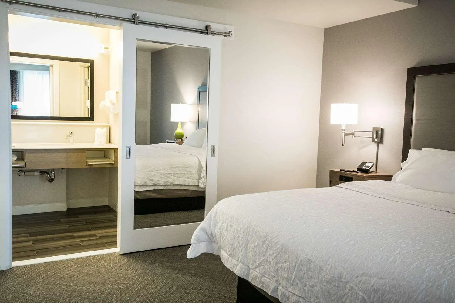 King Studio Suite with Balcony in Hampton Inn & Suites Tempe/Phoenix Airport, Az